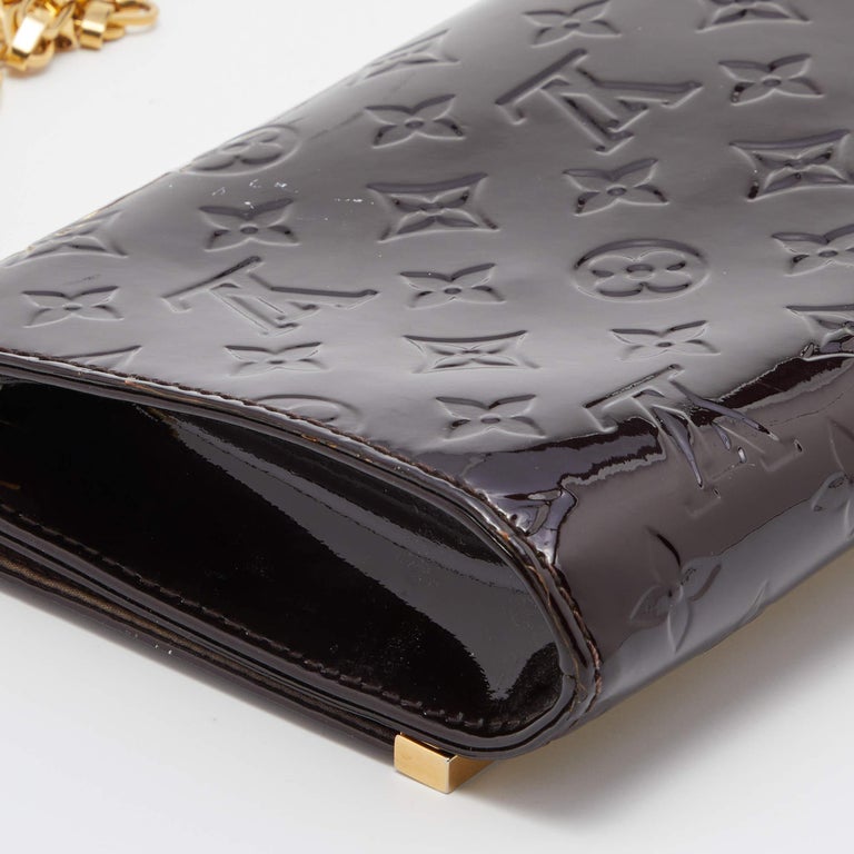 Louis Vuitton Amarante Monogram Vernis Ana Clutch Bag Authentic With Dustbag