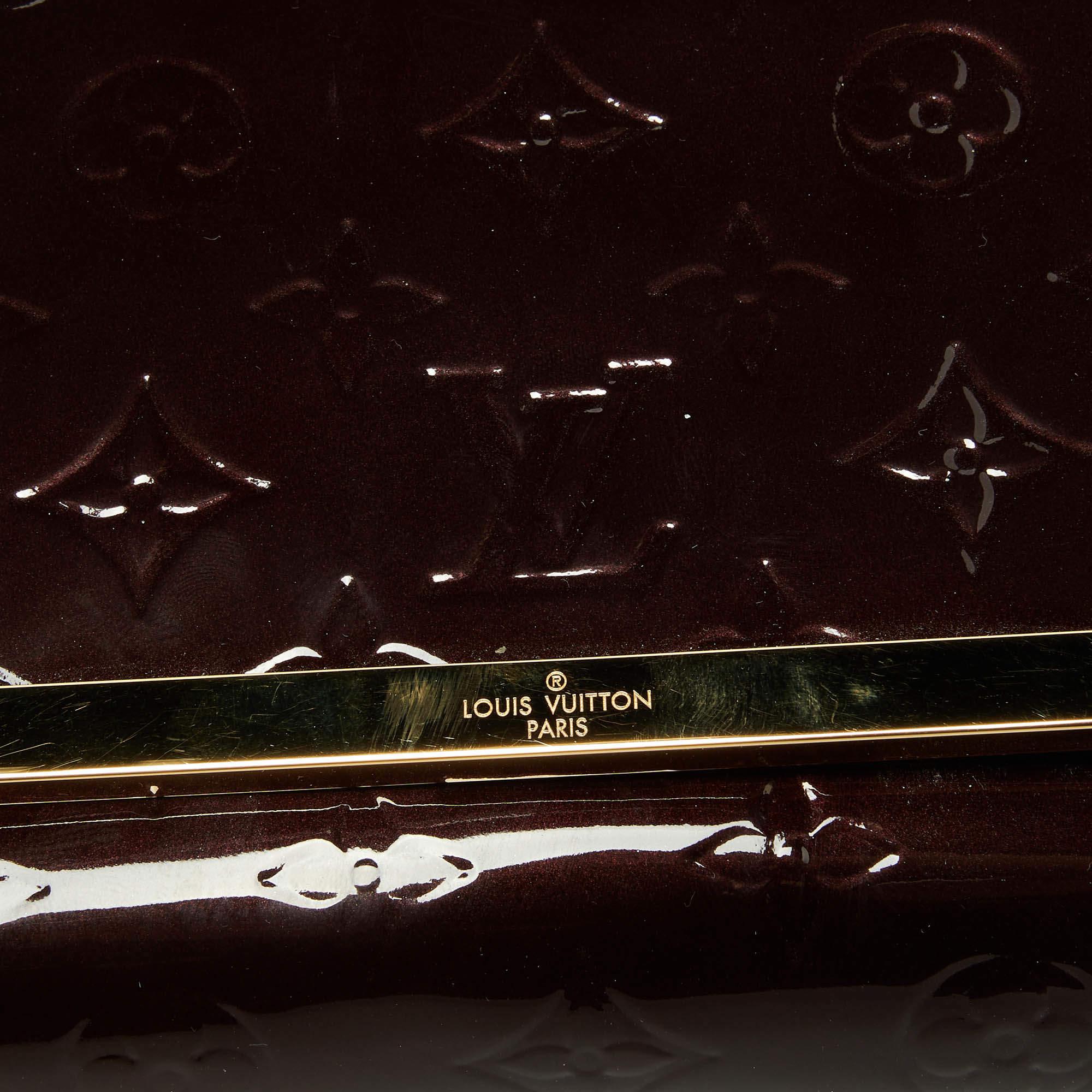 Louis Vuitton Amarante Monogram Vernis Ana Clutch Bag For Sale 7
