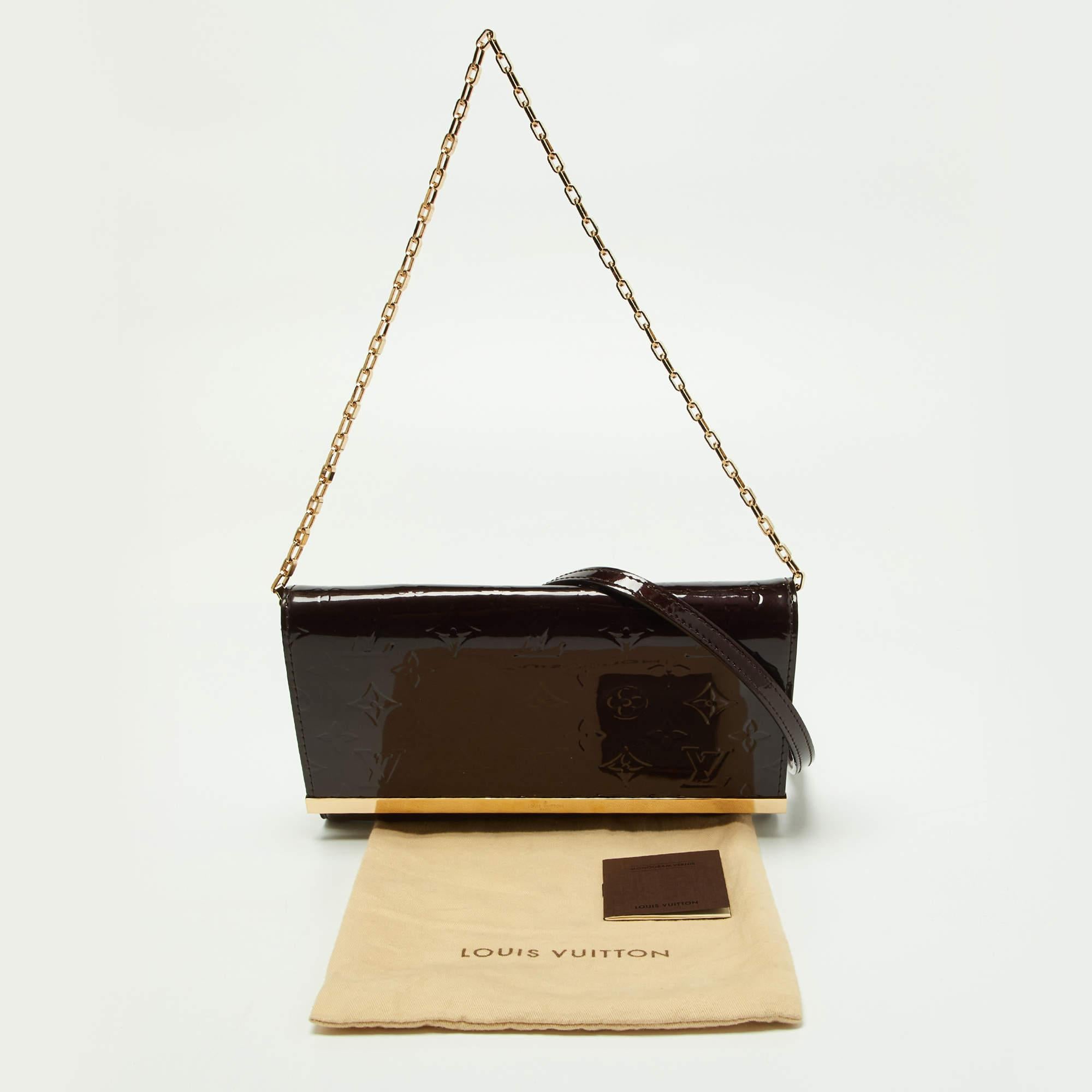 Louis Vuitton - Sac à main Amarante Monogramme Vernis Ana en vente 8