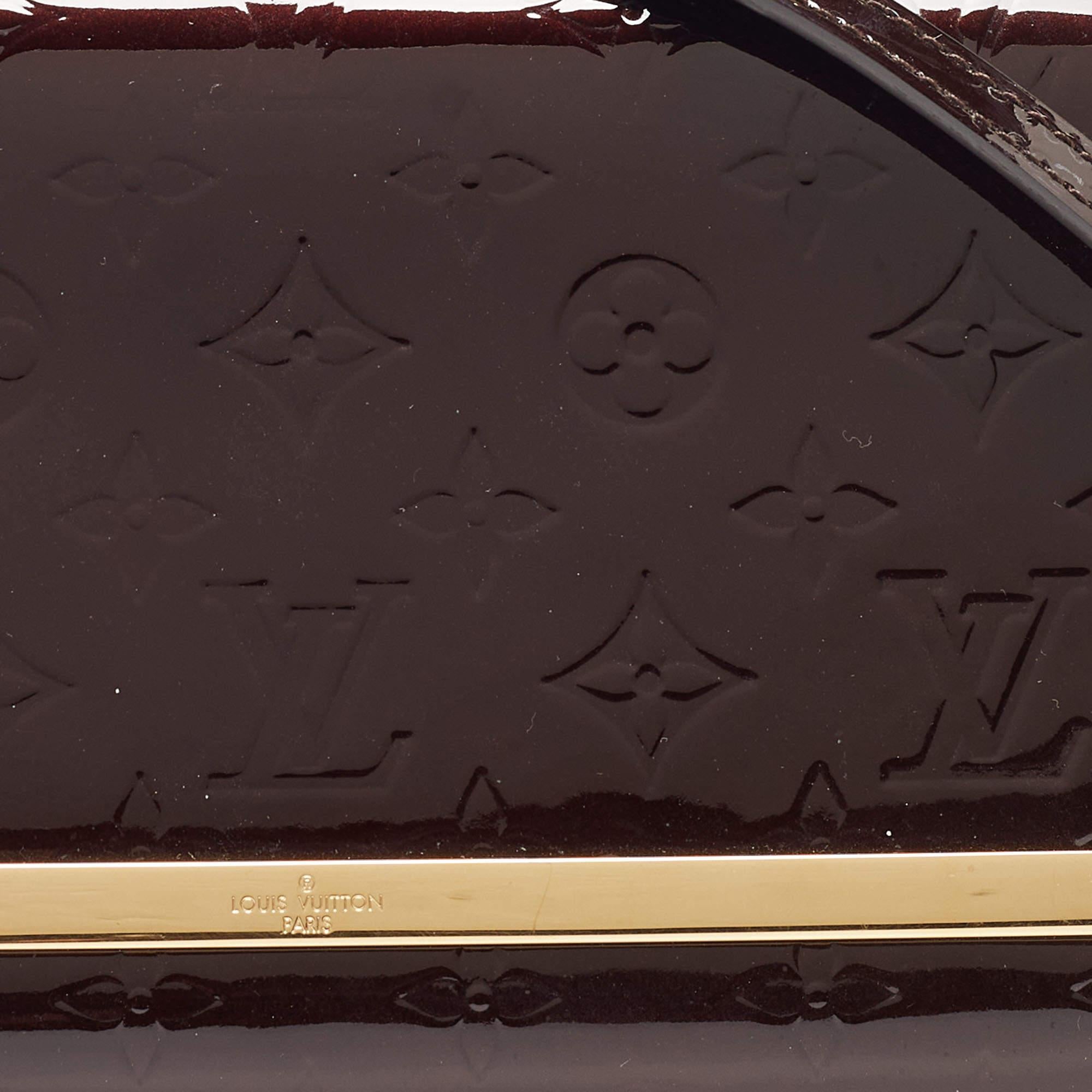 Louis Vuitton Amarante Monogram Vernis Ana Clutch Bag 2