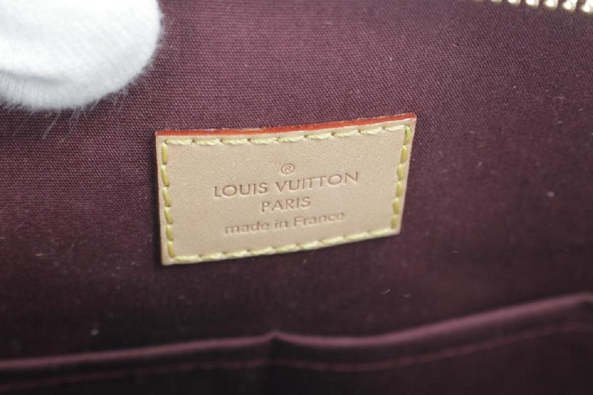 Women's Louis Vuitton  Amarante Monogram Vernis Avalon PM Shoulder Bag 18LK01 For Sale