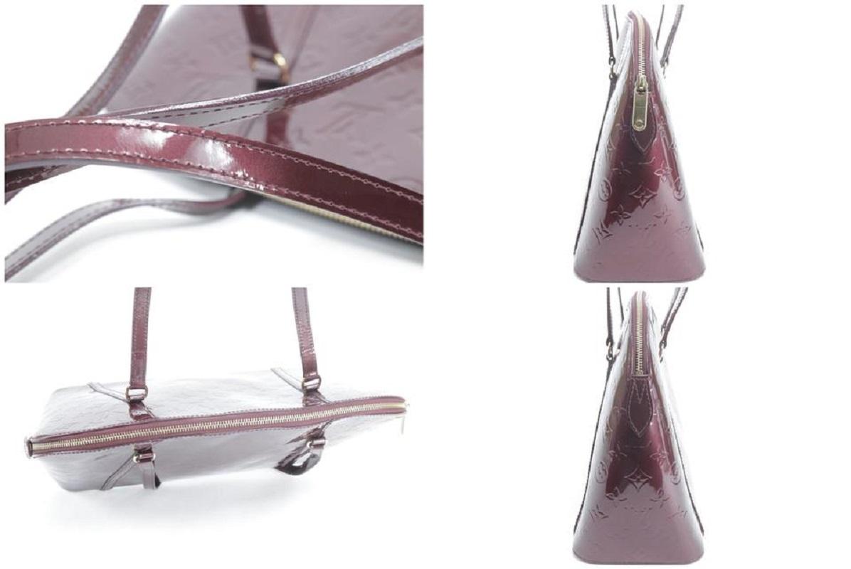 Louis Vuitton  Amarante Monogram Vernis Avalon PM Shoulder Bag 18LK01 For Sale 1
