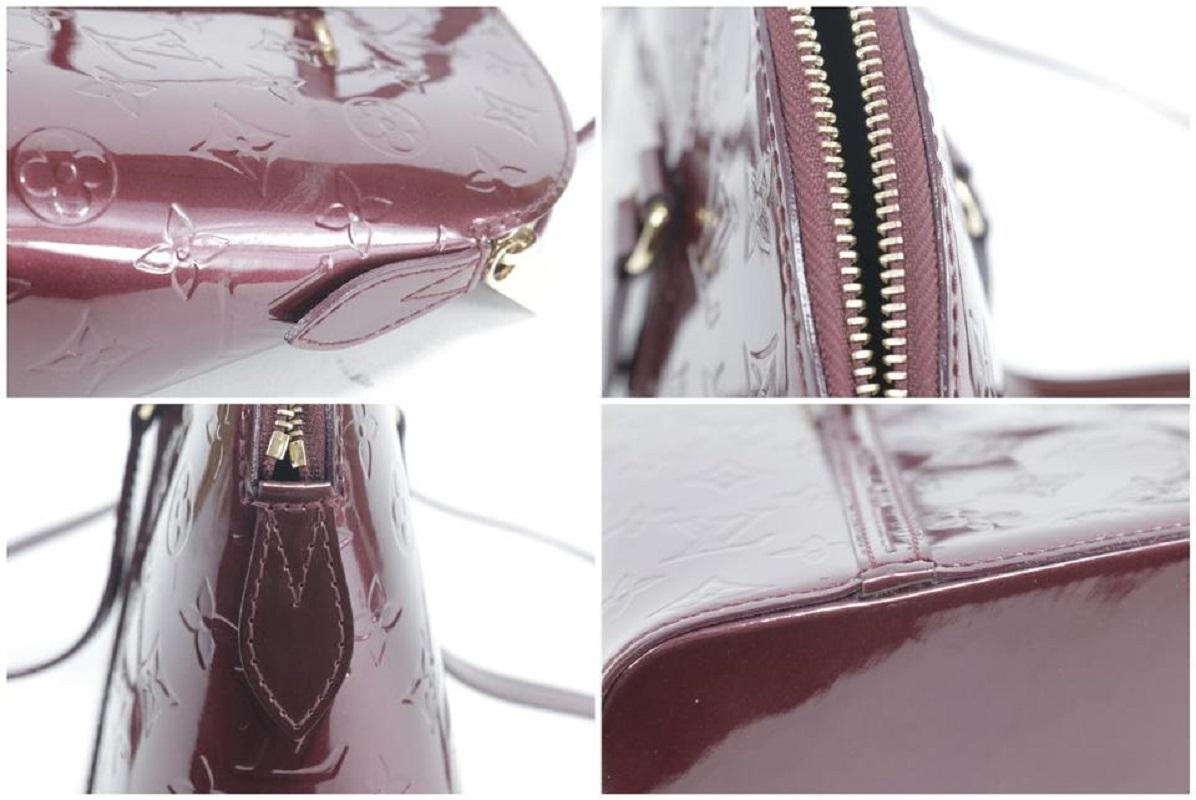 Louis Vuitton  Amarante Monogram Vernis Avalon PM Shoulder Bag 18LK01 For Sale 3