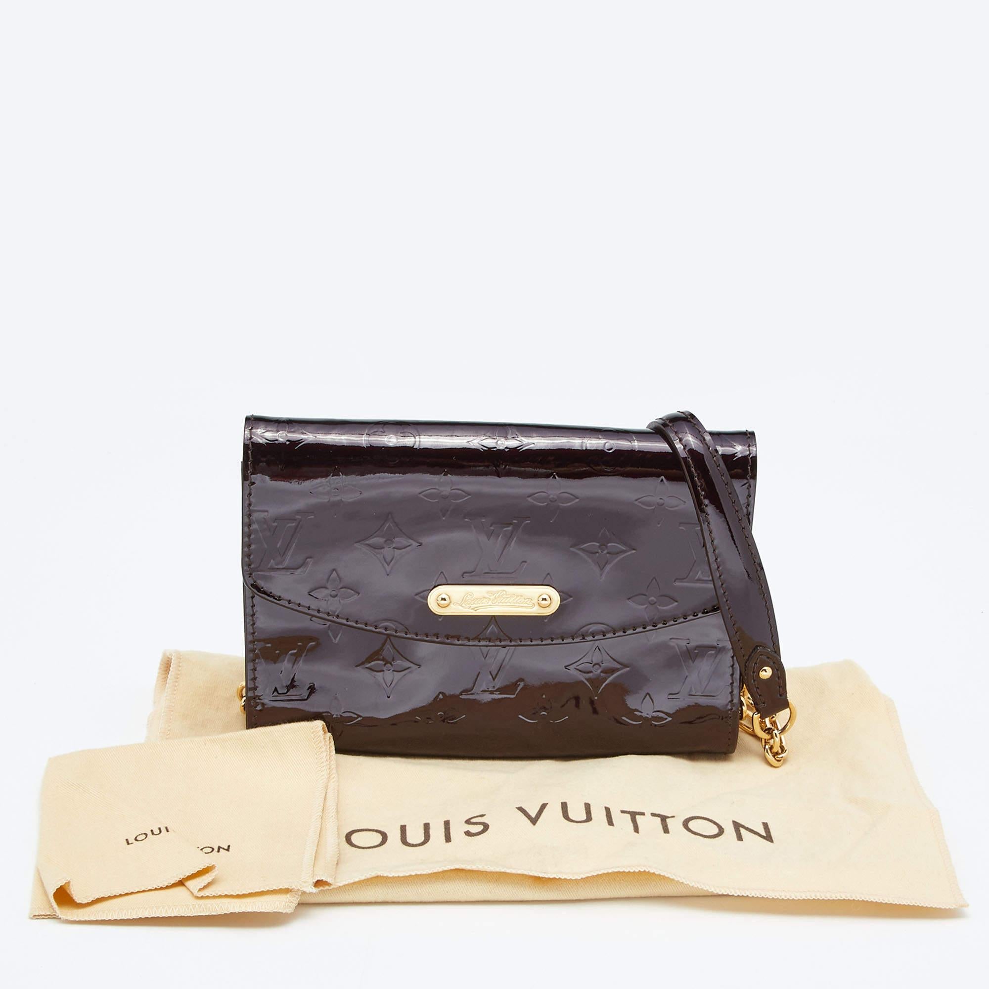 Louis Vuitton Amarante Monogram Vernis Bel Air Pochette Bag 7