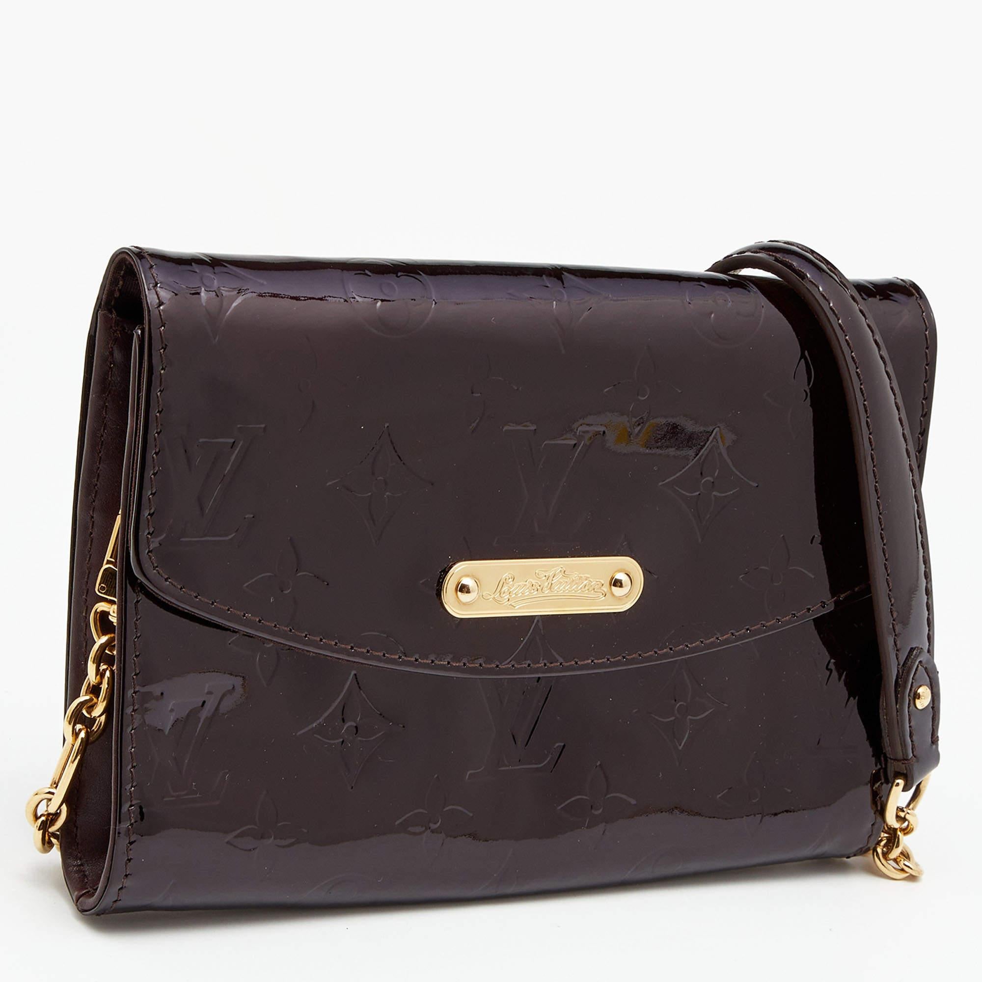 Women's Louis Vuitton Amarante Monogram Vernis Bel Air Pochette Bag