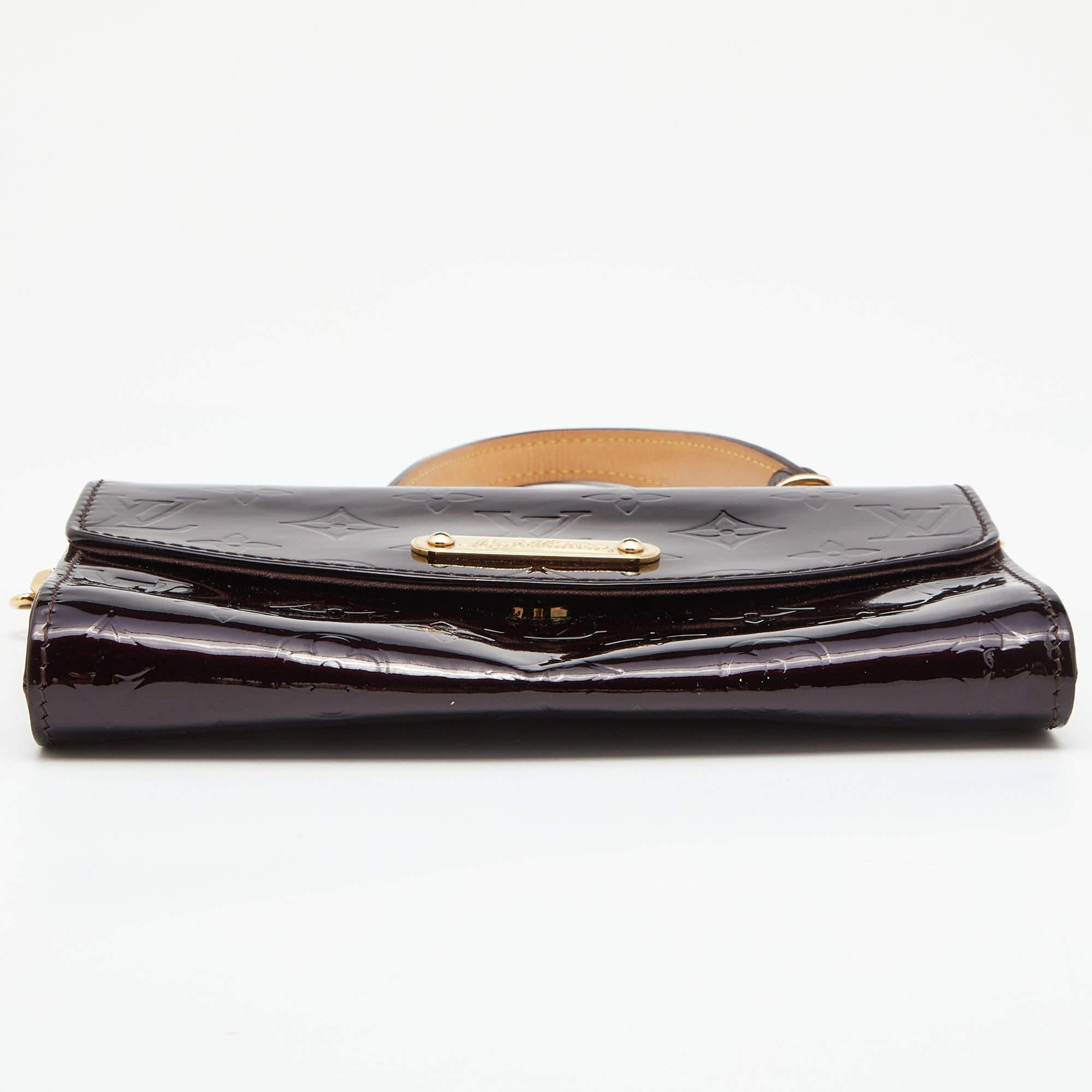 Louis Vuitton Amarante Monogram Vernis Bel Air Pochette Bag 1