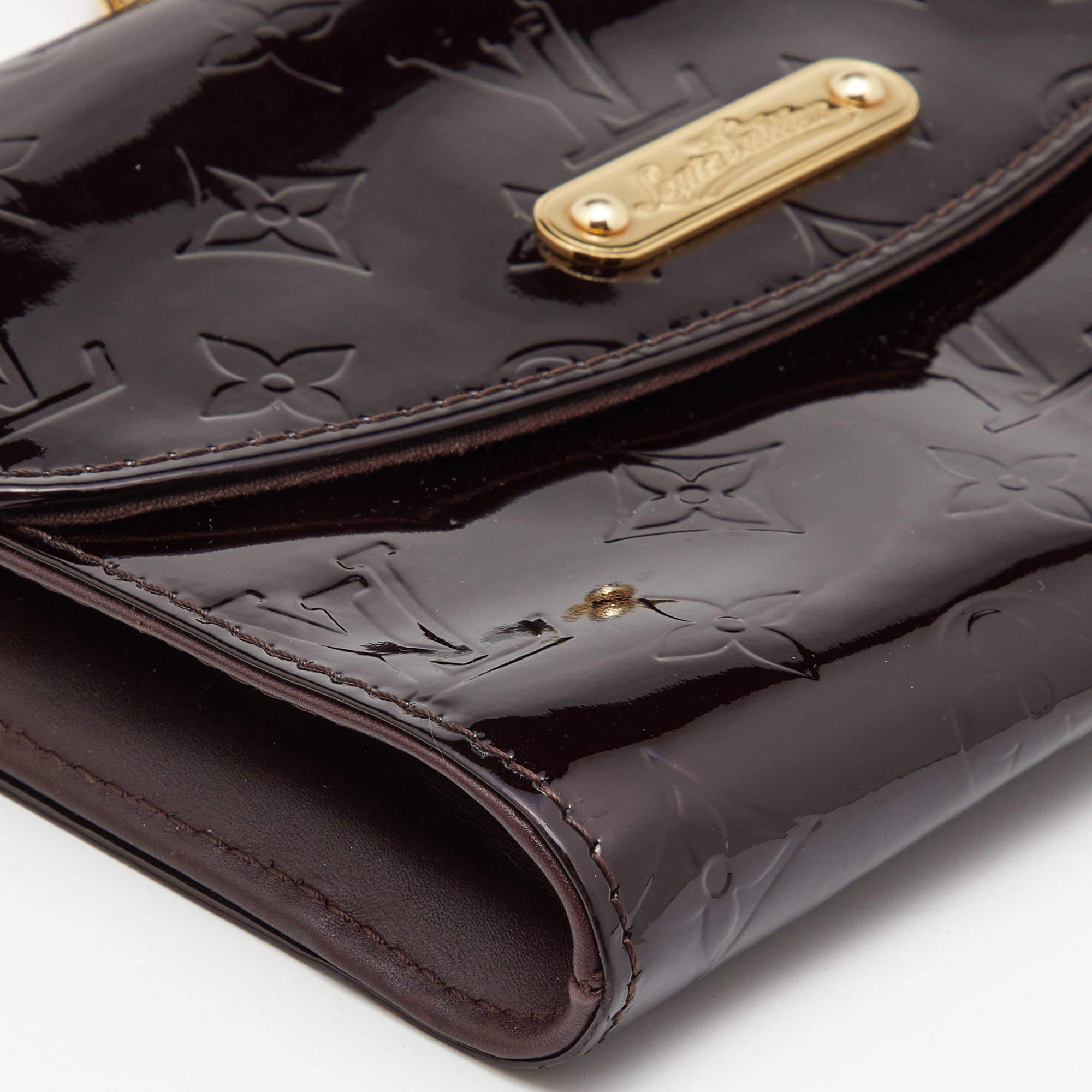 Louis Vuitton Amarante Monogram Vernis Bel Air Pochette Bag 2