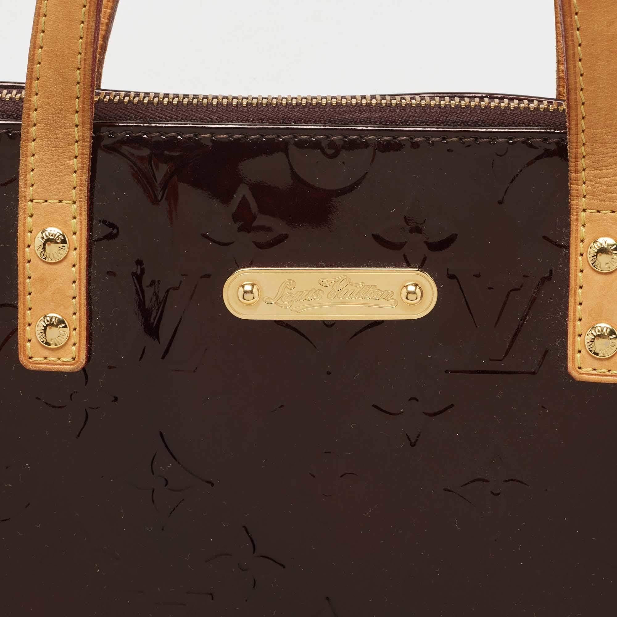 Louis Vuitton Amarante Monogram Vernis Bellevue GM Bag 8