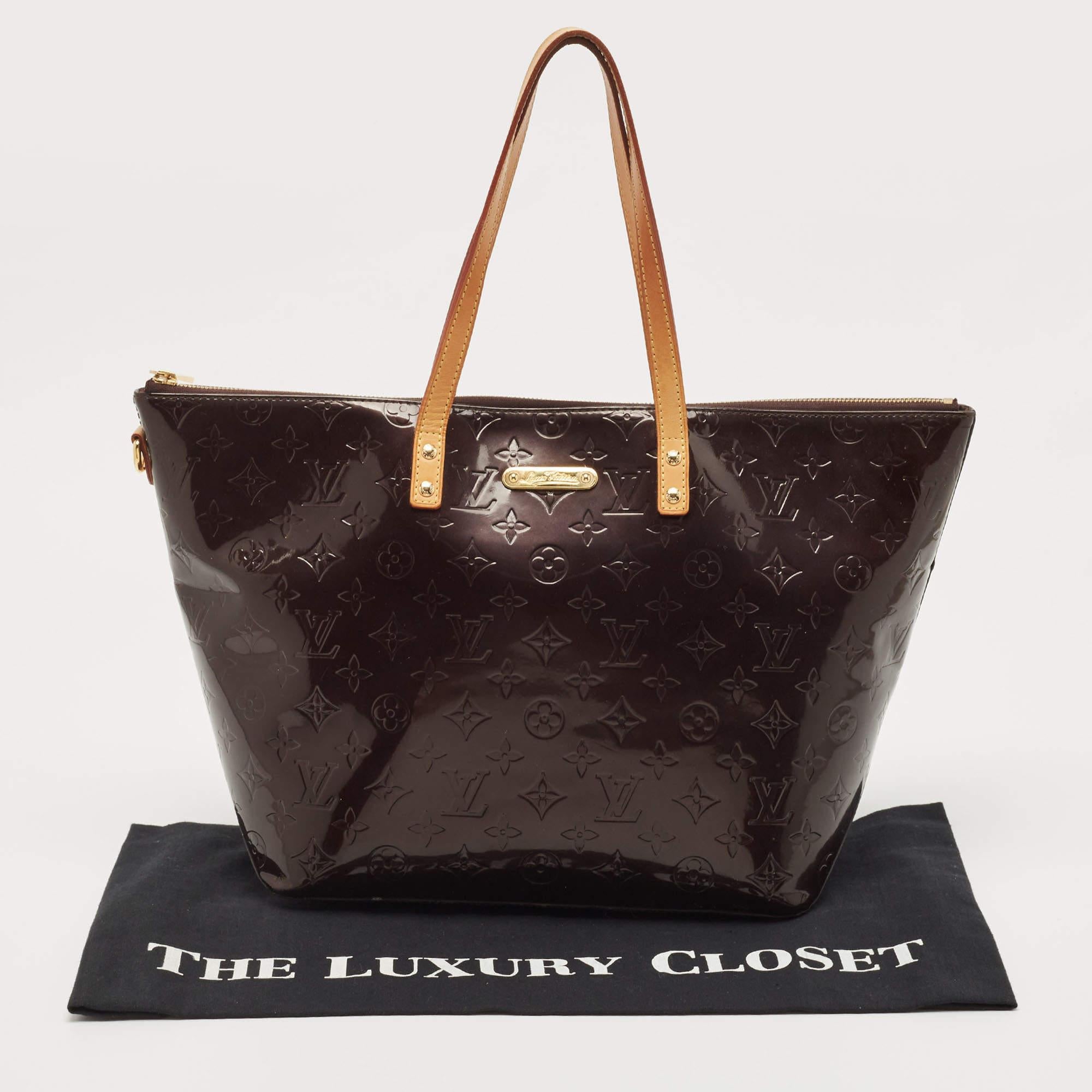 Louis Vuitton Amarante Monogram Vernis Bellevue GM Bag 14