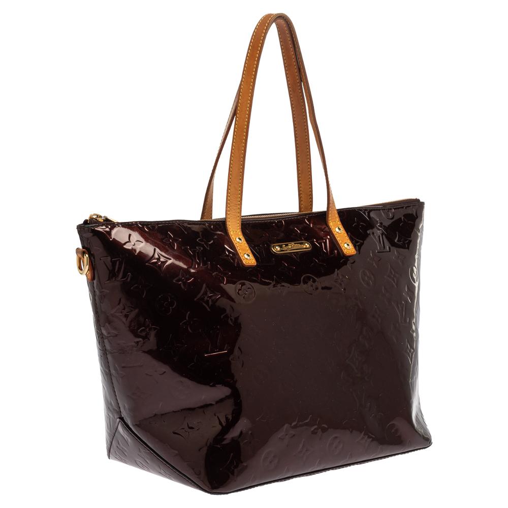 Louis Vuitton Amarante Monogram Vernis Bellevue GM Bag In Good Condition In Dubai, Al Qouz 2