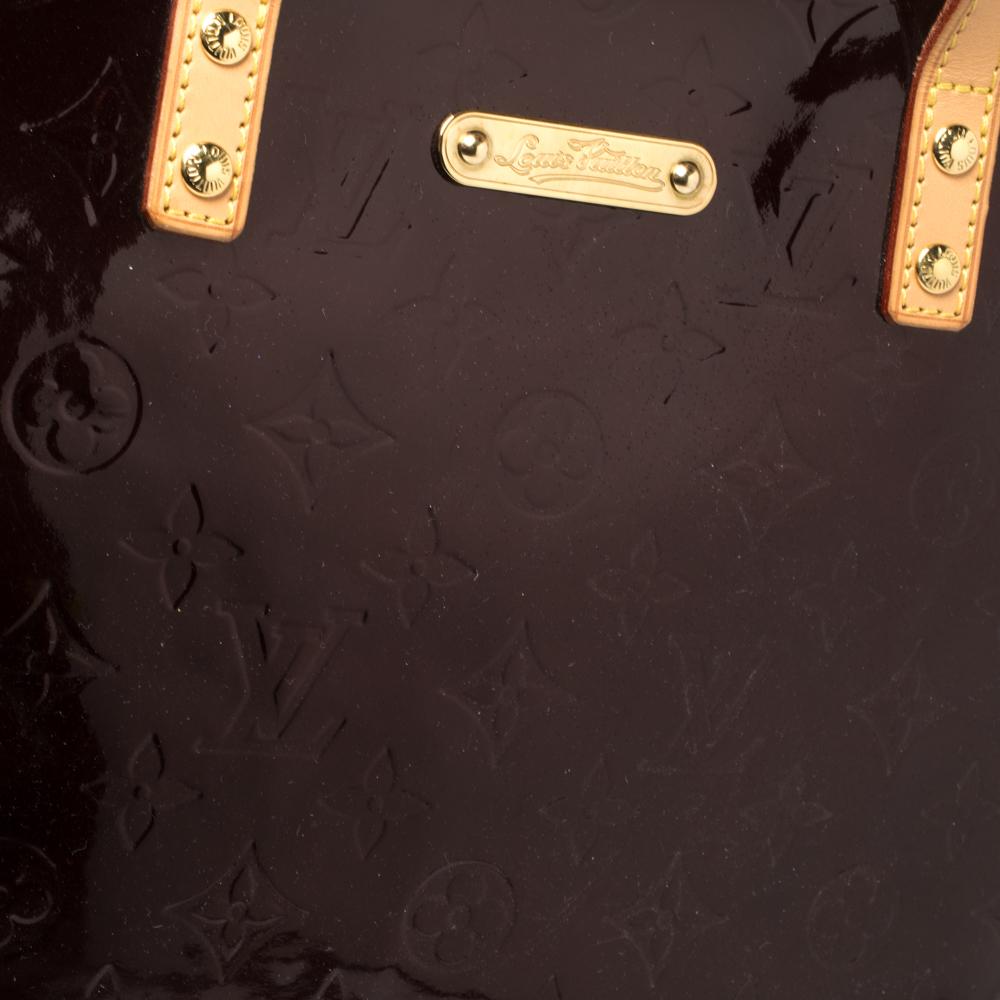 Louis Vuitton Amarante Monogram Vernis Bellevue GM Bag 4