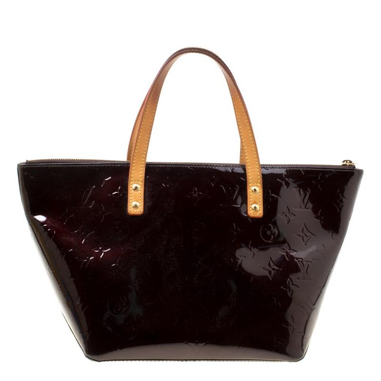 Louis Vuitton Amarante Monogram Vernis Bellevue PM Bag For Sale at 1stdibs