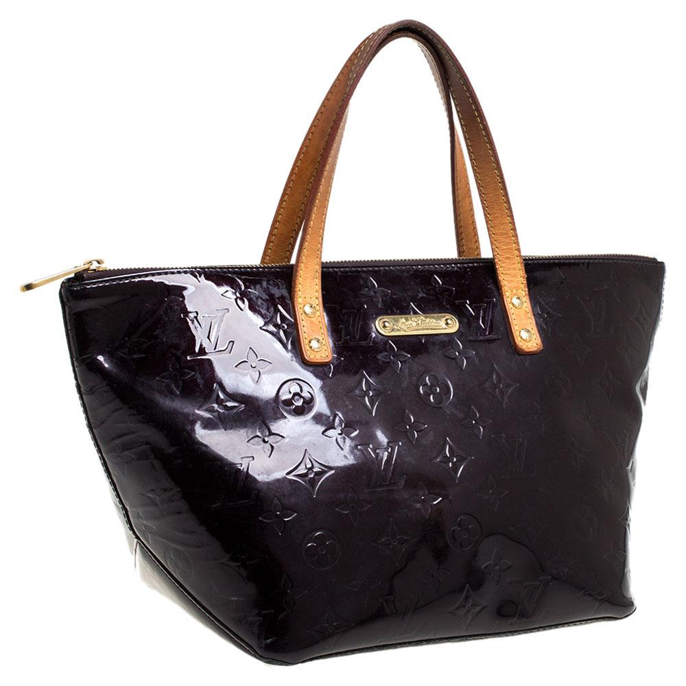 Louis Vuitton Amarante Monogram Vernis Bellevue PM Bag In Fair Condition In Dubai, Al Qouz 2