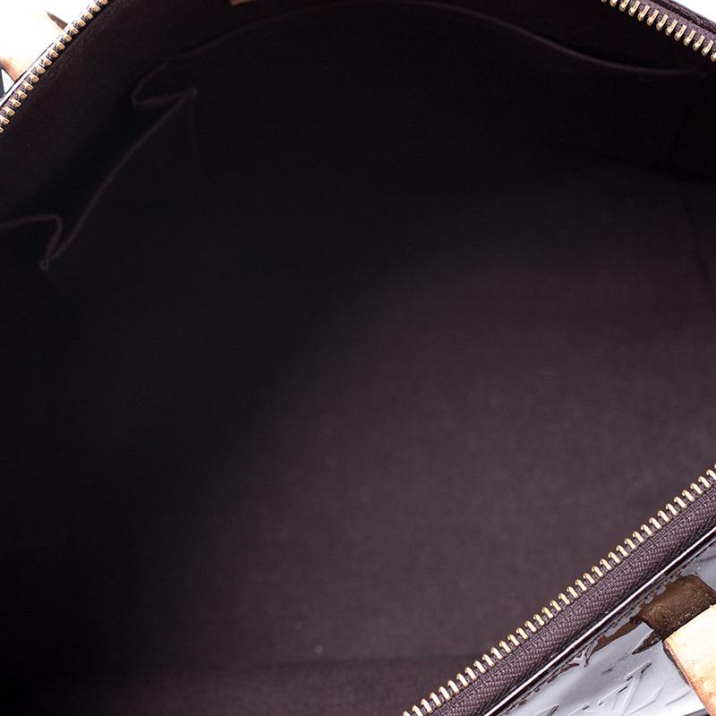 Black Louis Vuitton Amarante Monogram Vernis Bellevue PM Bag