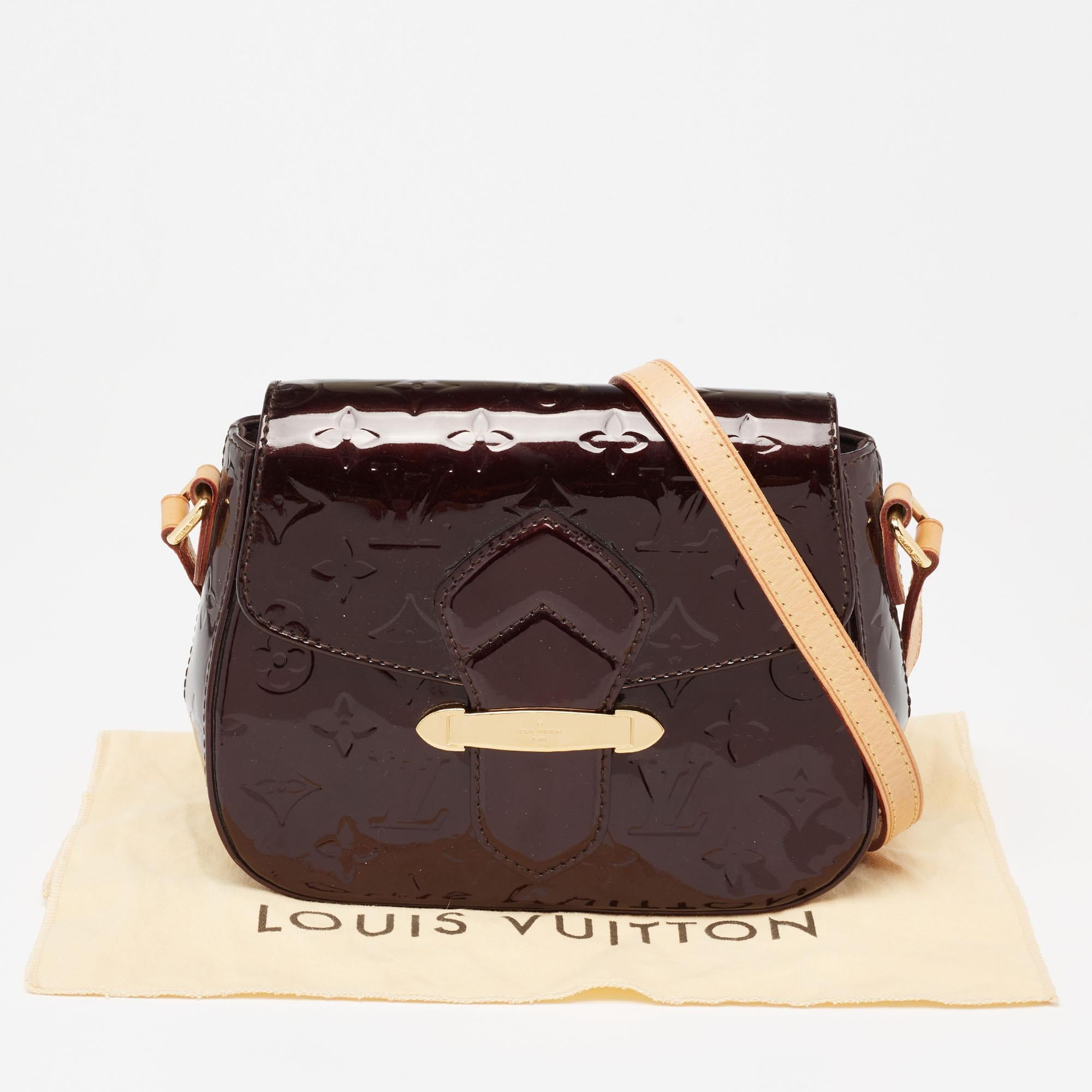 Louis Vuitton Amarante Monogram Vernis Bellflower PM Bag 7