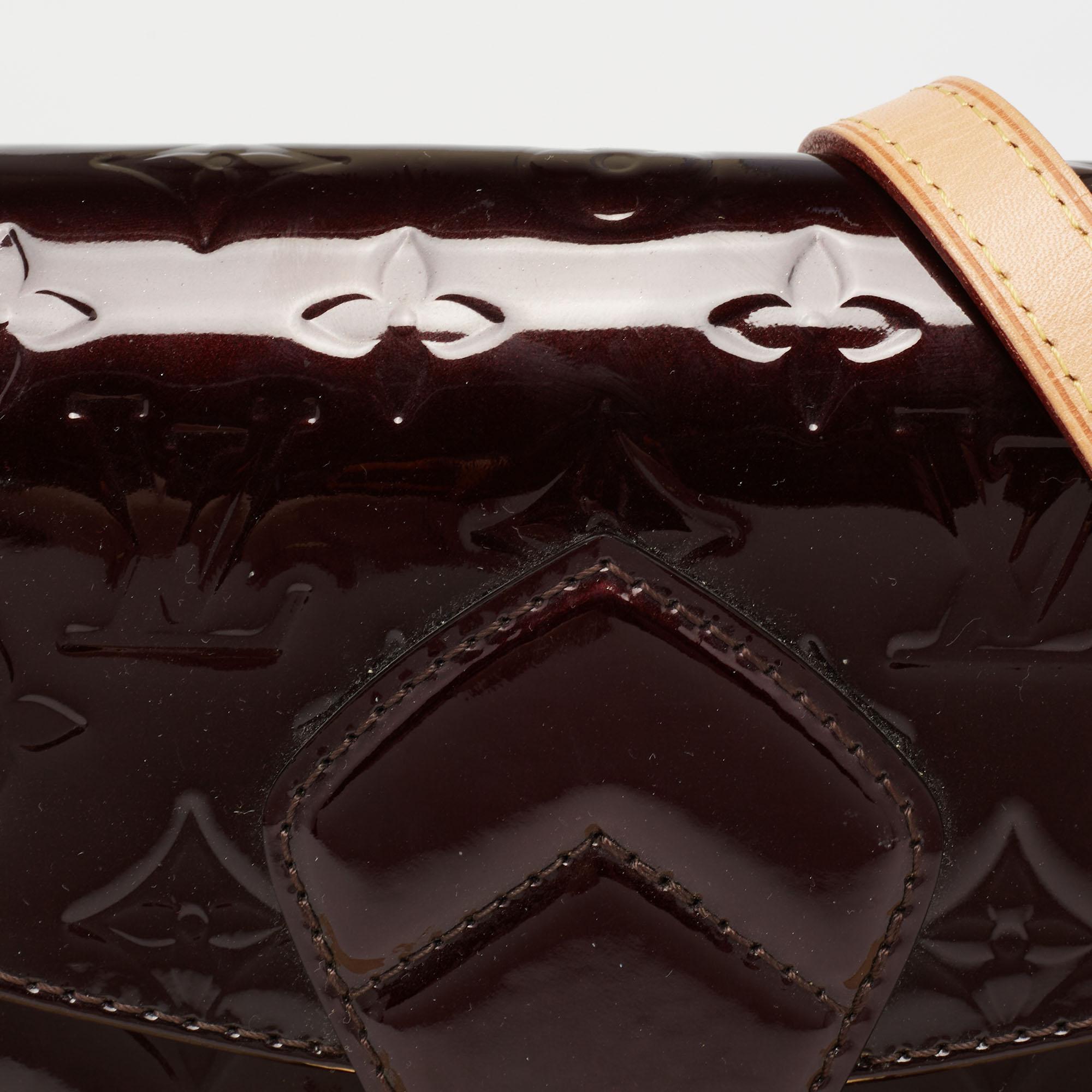 Louis Vuitton Amarante Monogram Vernis Bellflower PM Bag 1