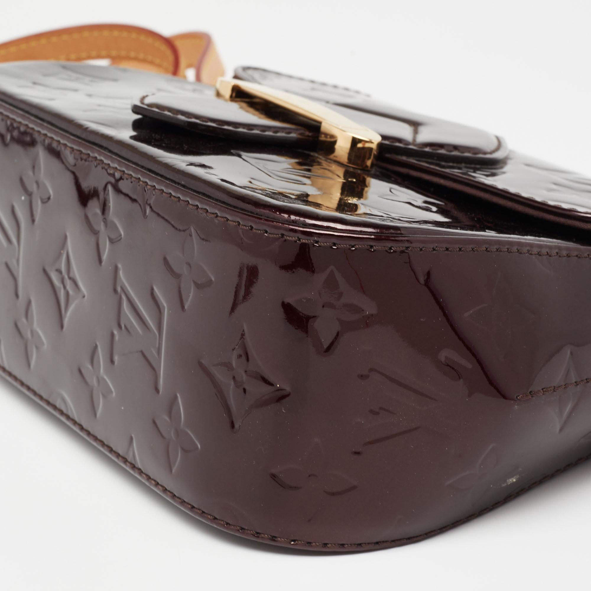 Louis Vuitton Amarante Monogram Vernis Bellflower PM Bag 3