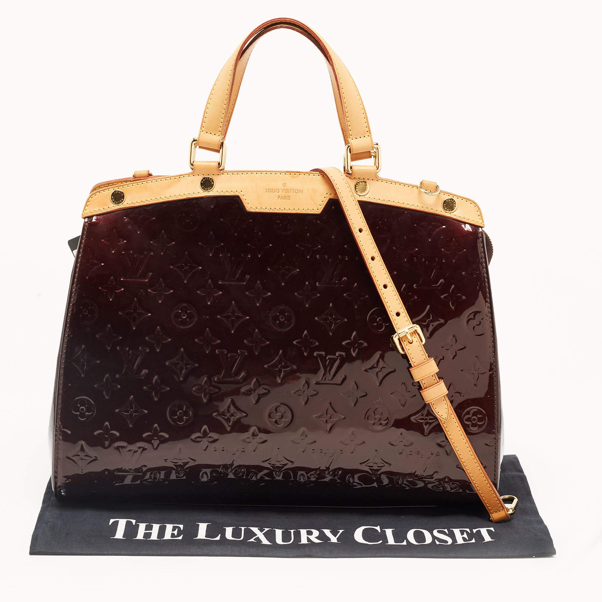 Louis Vuitton Amarante Monogram Vernis Brea GM Bag For Sale 15
