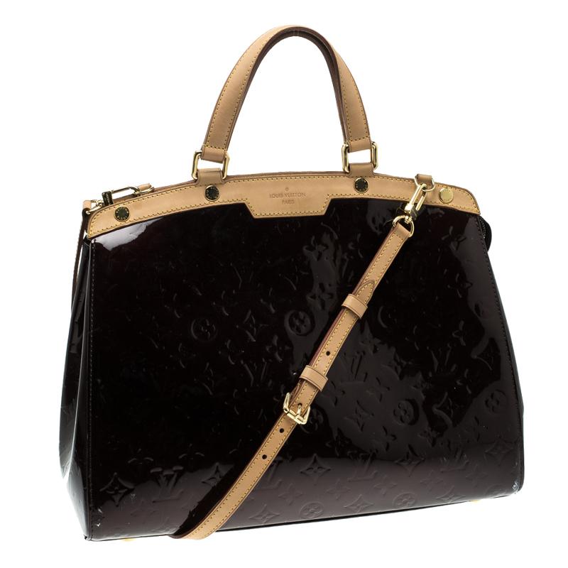 Black Louis Vuitton Amarante Monogram Vernis Brea GM Bag