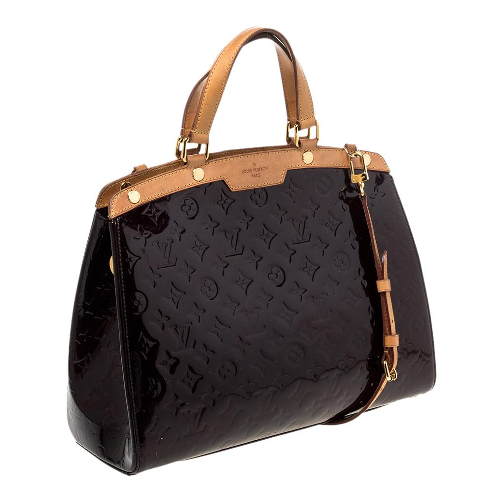 Louis Vuitton Amarante Monogram Vernis Brea GM Bag In Fair Condition In Dubai, Al Qouz 2