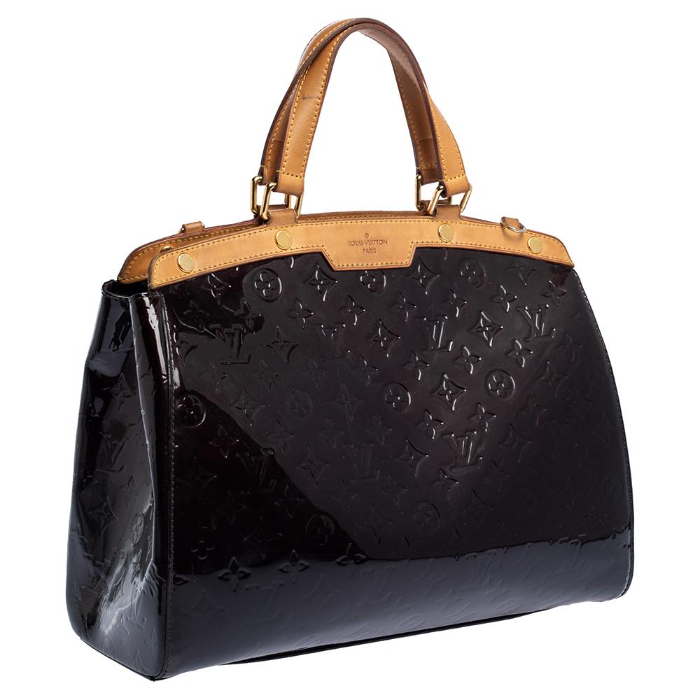 Bolso Louis Vuitton Amarante Monograma Vernis Brea GM en Bueno Estado en Dubai, Al Qouz 2