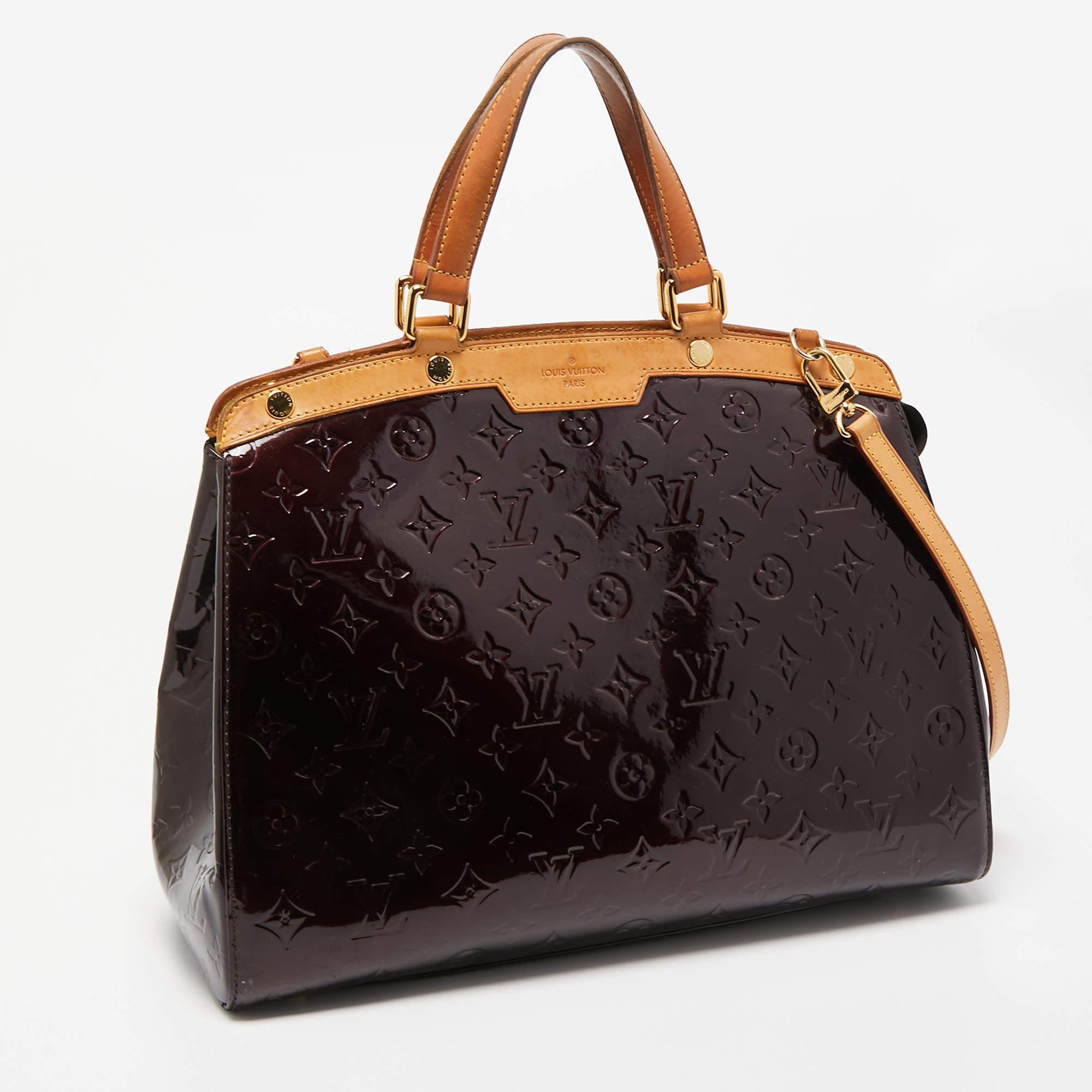 Women's Louis Vuitton Amarante Monogram Vernis Brea GM Bag