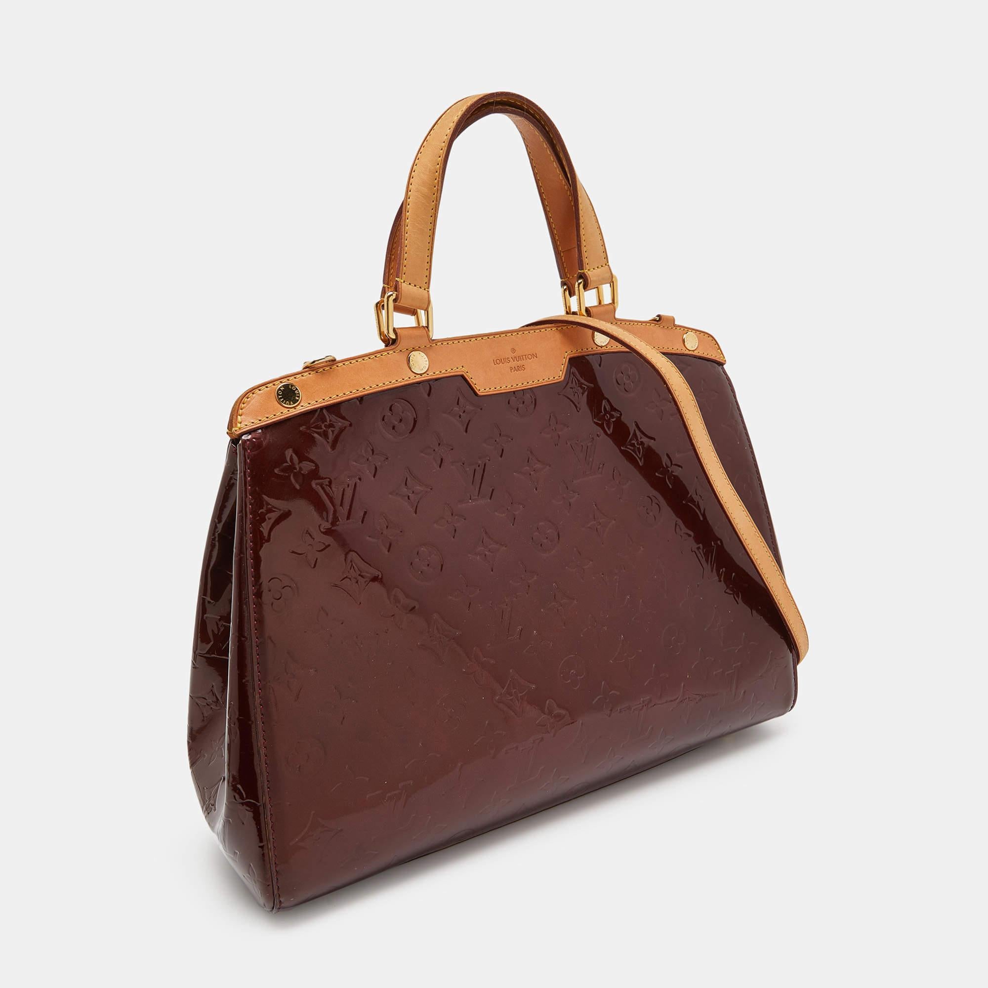 Women's Louis Vuitton Amarante Monogram Vernis Brea GM Bag For Sale