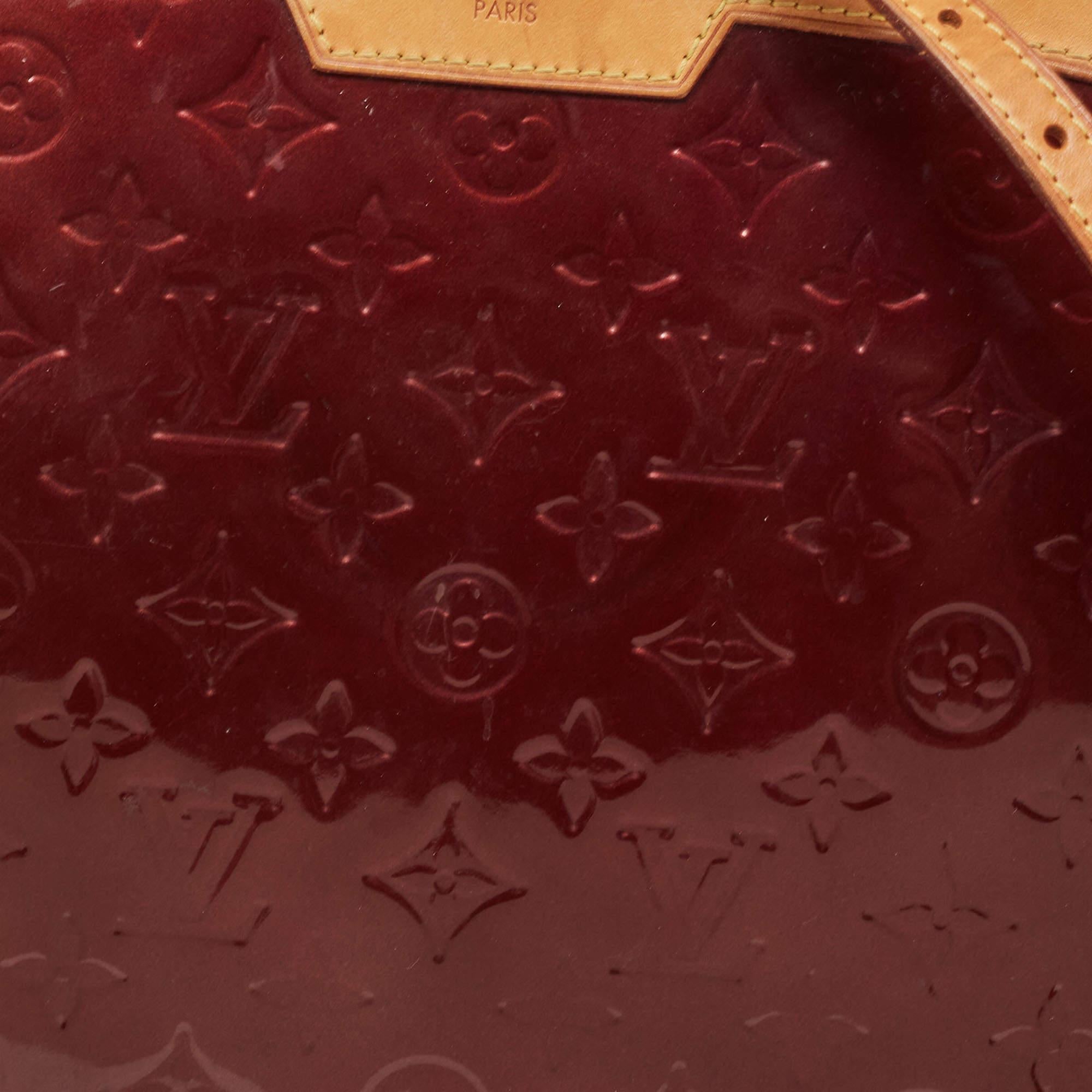 Louis Vuitton Amarante Monogram Vernis Brea GM Bag 4