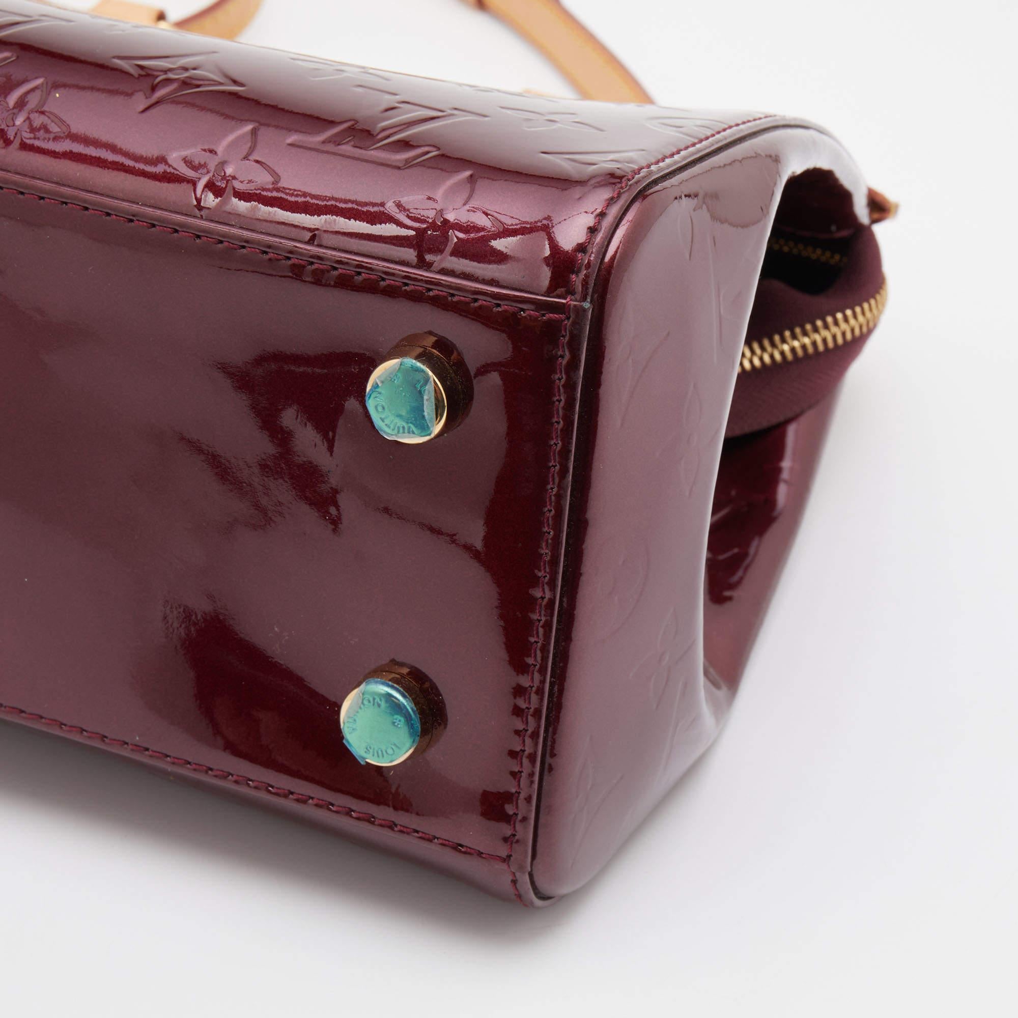 Louis Vuitton Amarante Monogram Vernis Brea MM Bag 6