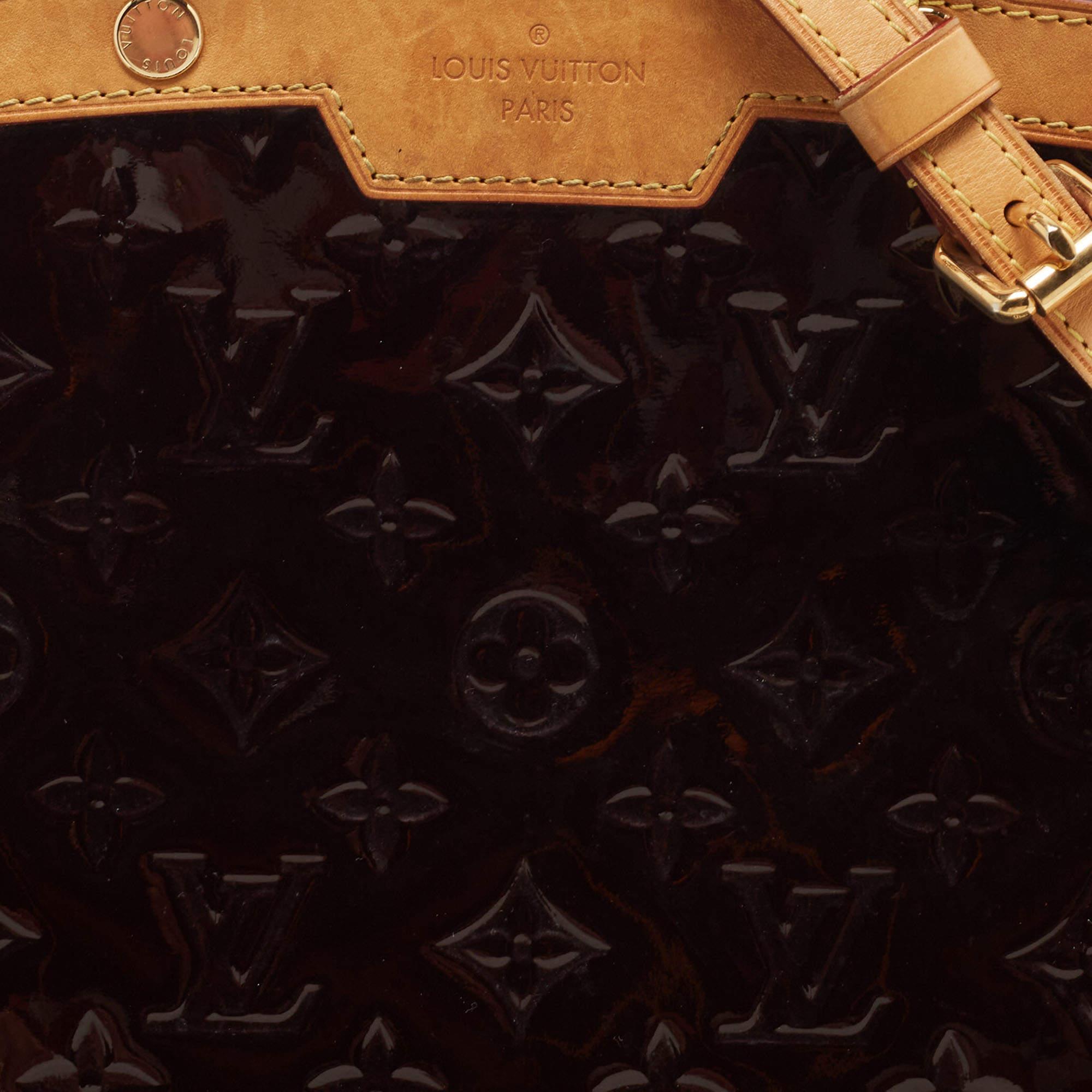 Louis Vuitton Amarante Monogram Vernis Brea MM Bag For Sale 8