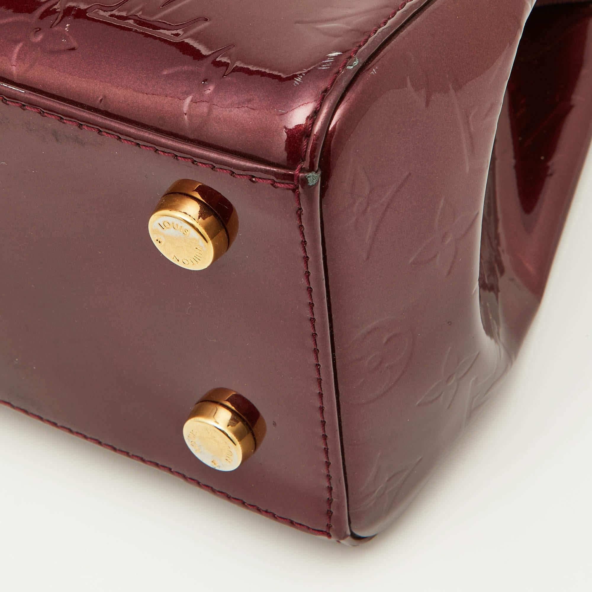 Louis Vuitton Amarante Monogram Vernis Brea MM Bag For Sale 7