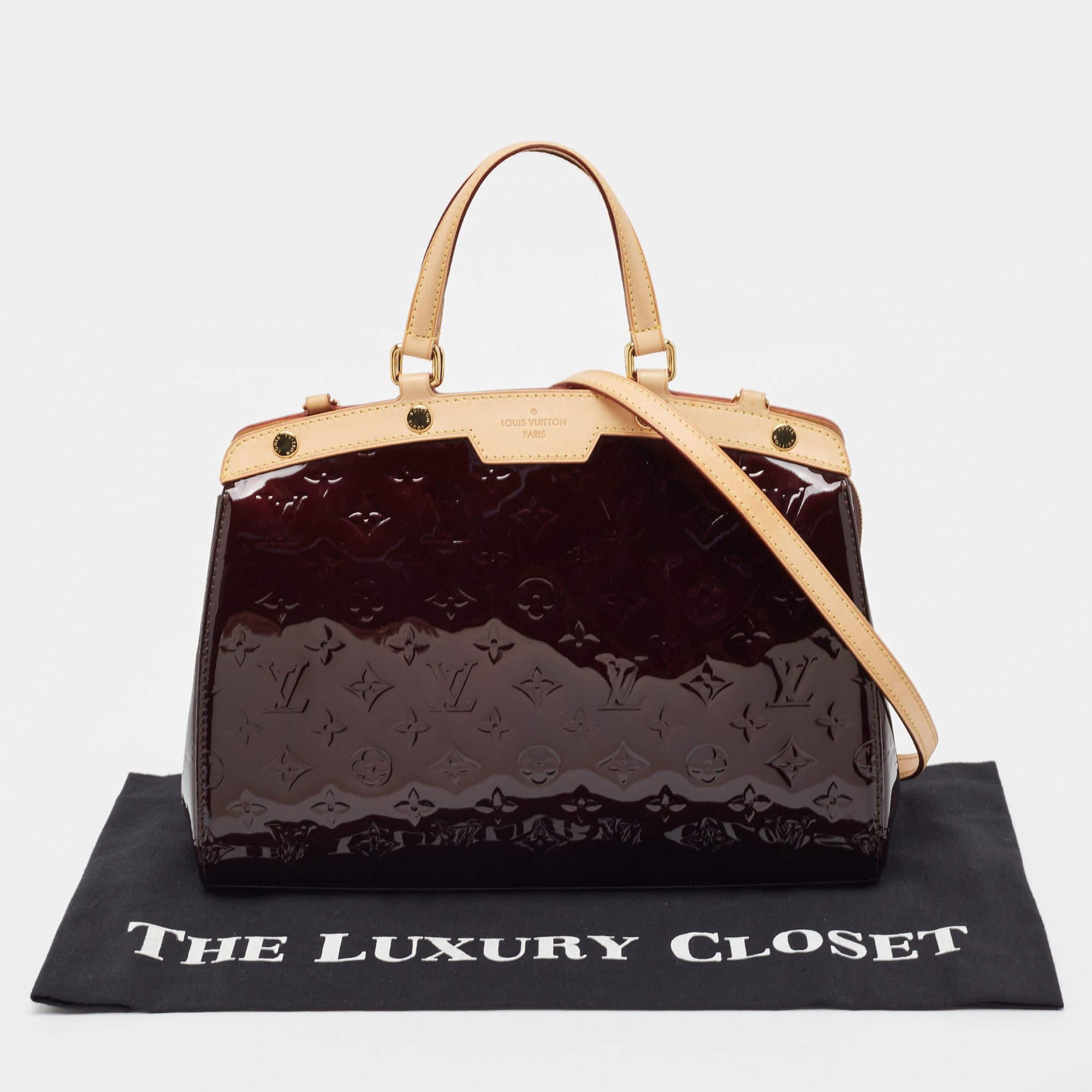 Louis Vuitton Amarante Monogram Vernis Brea MM Bag 9