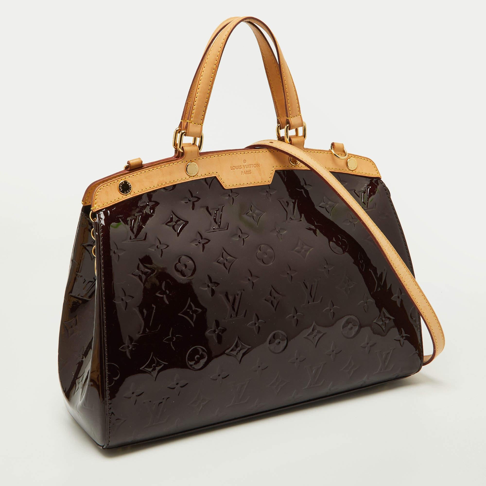 Louis Vuitton Amarante Monogram Vernis Brea MM Bag 10