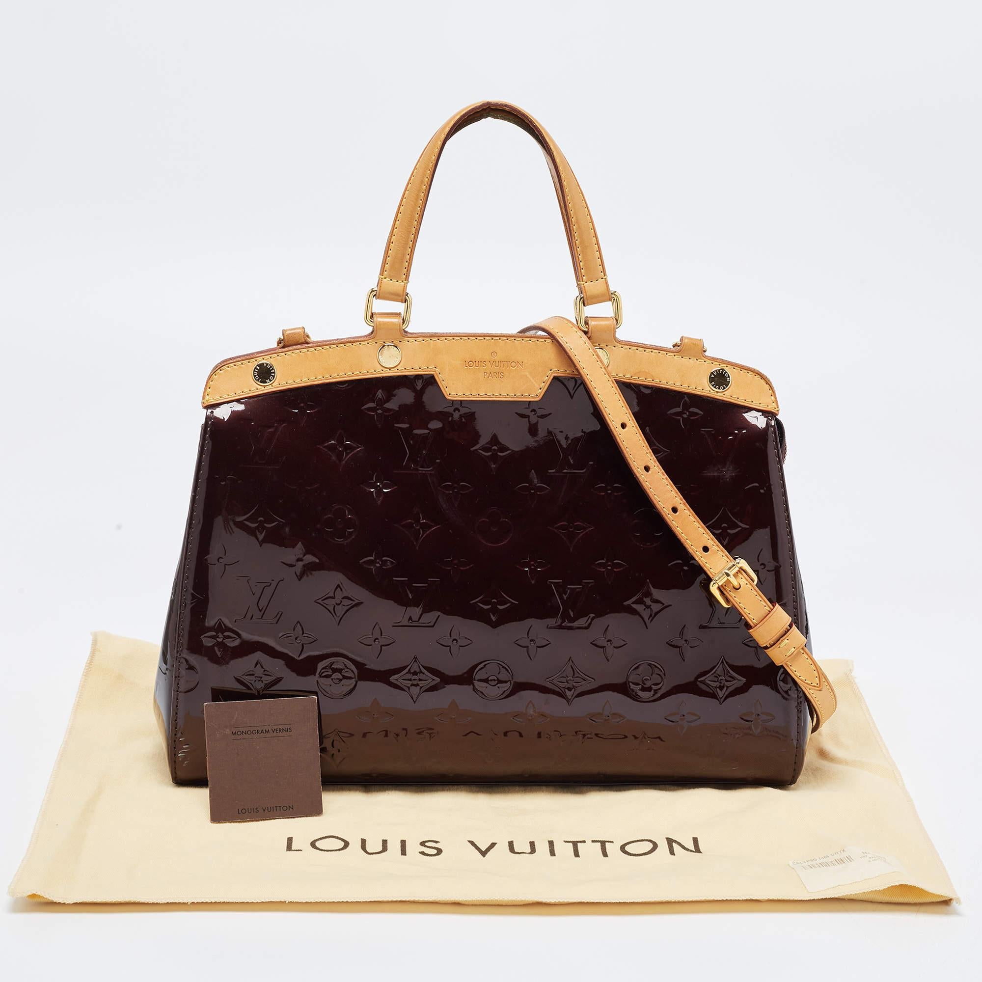 Louis Vuitton Amarante Monogram Vernis Brea MM Bag For Sale 13