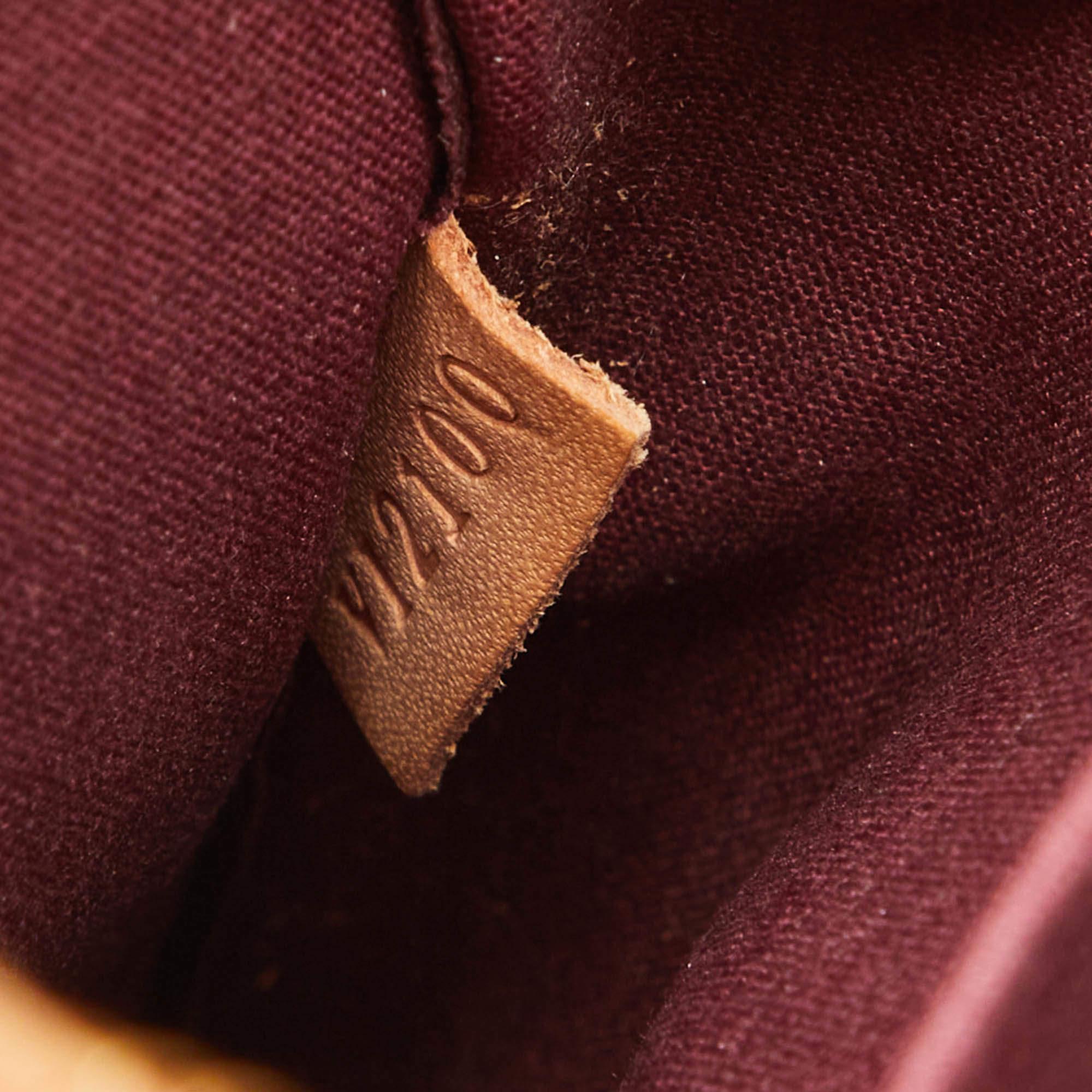 Brown Louis Vuitton Amarante Monogram Vernis Brea MM Bag For Sale