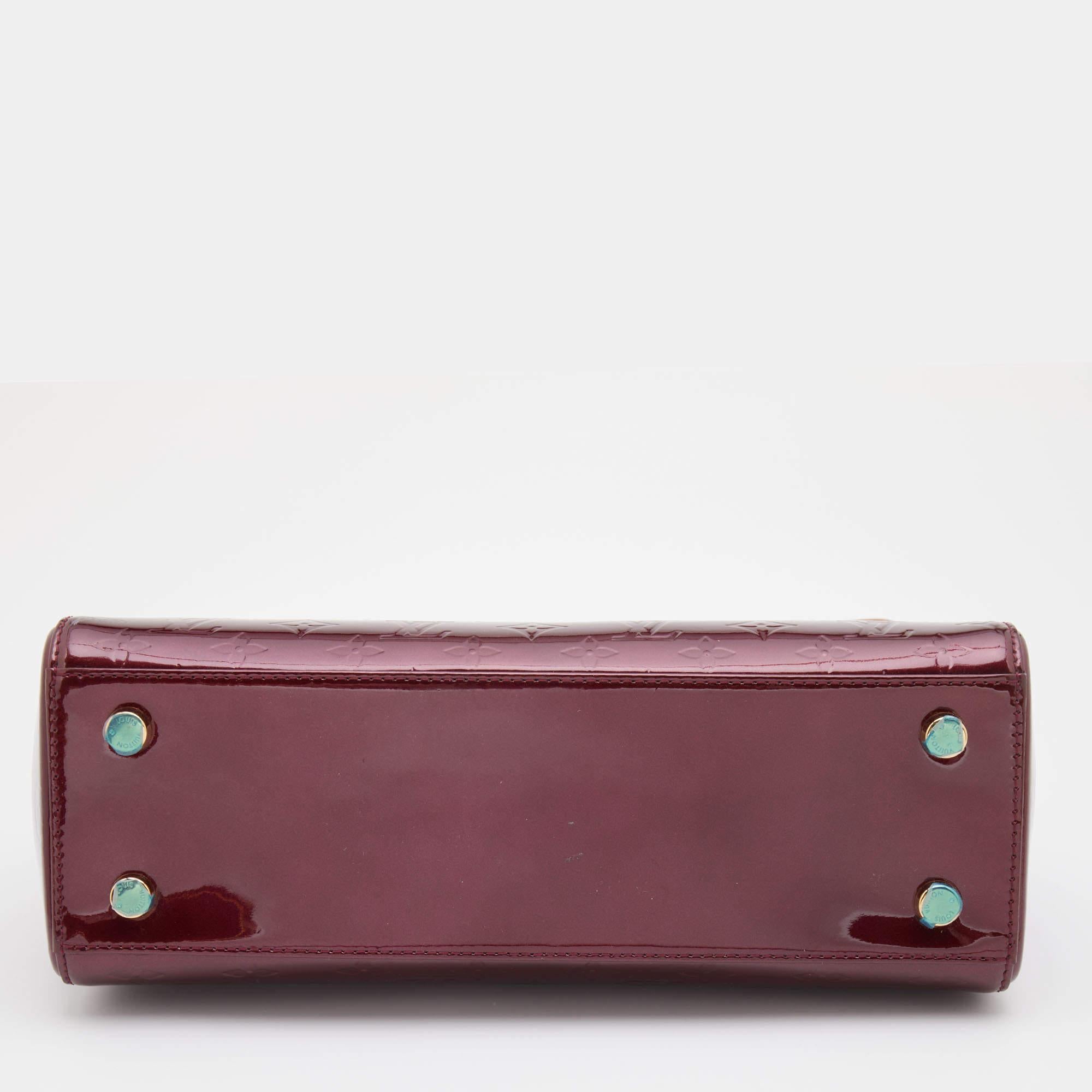Women's Louis Vuitton Amarante Monogram Vernis Brea MM Bag