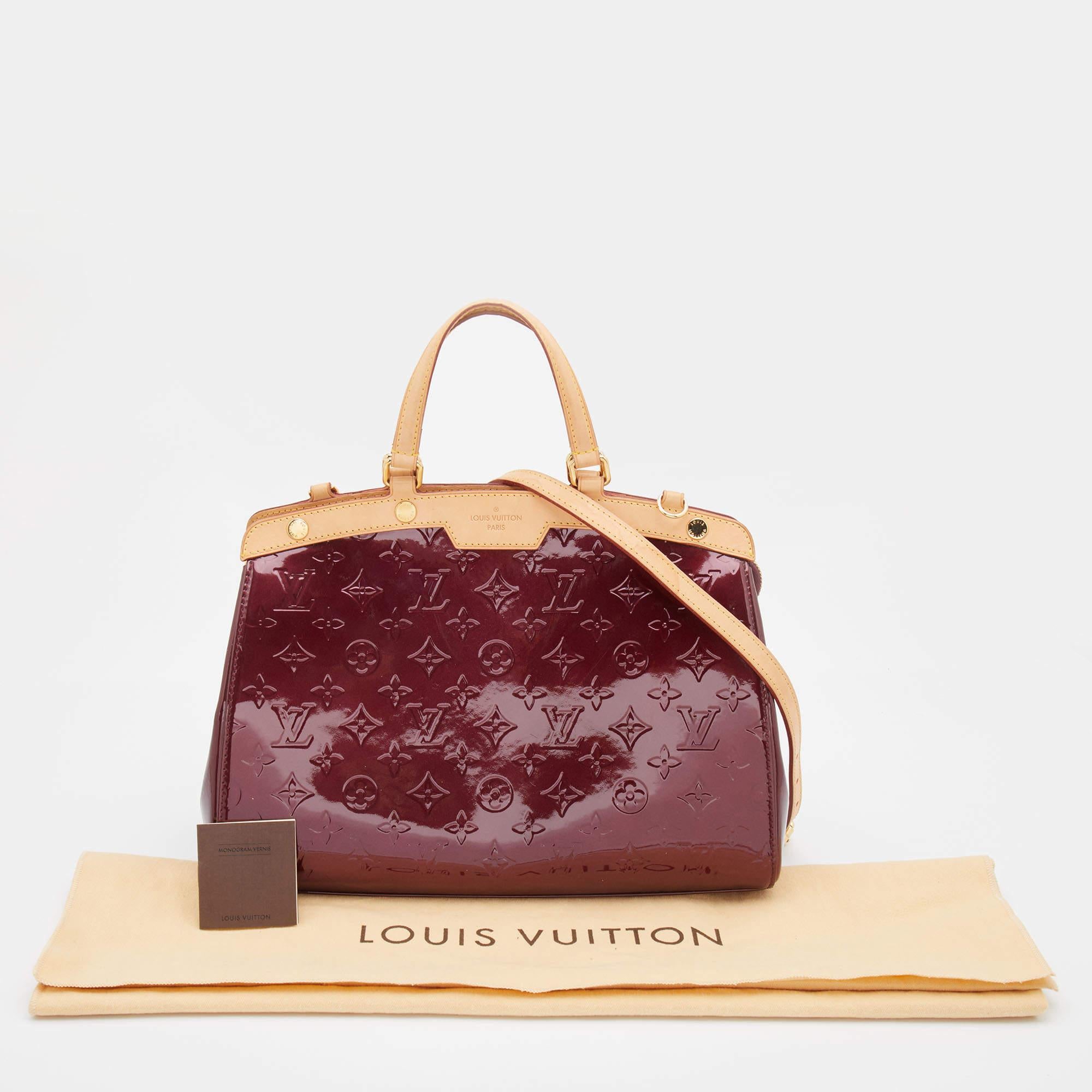 Louis Vuitton Amarante Monogram Vernis Brea MM Bag 4