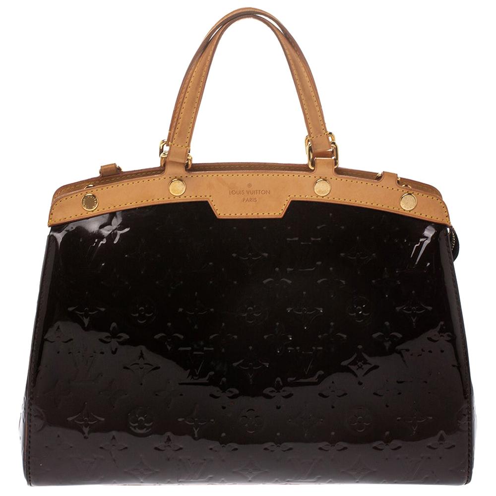 Louis Vuitton Amarante Monogram Vernis Brea MM Bag