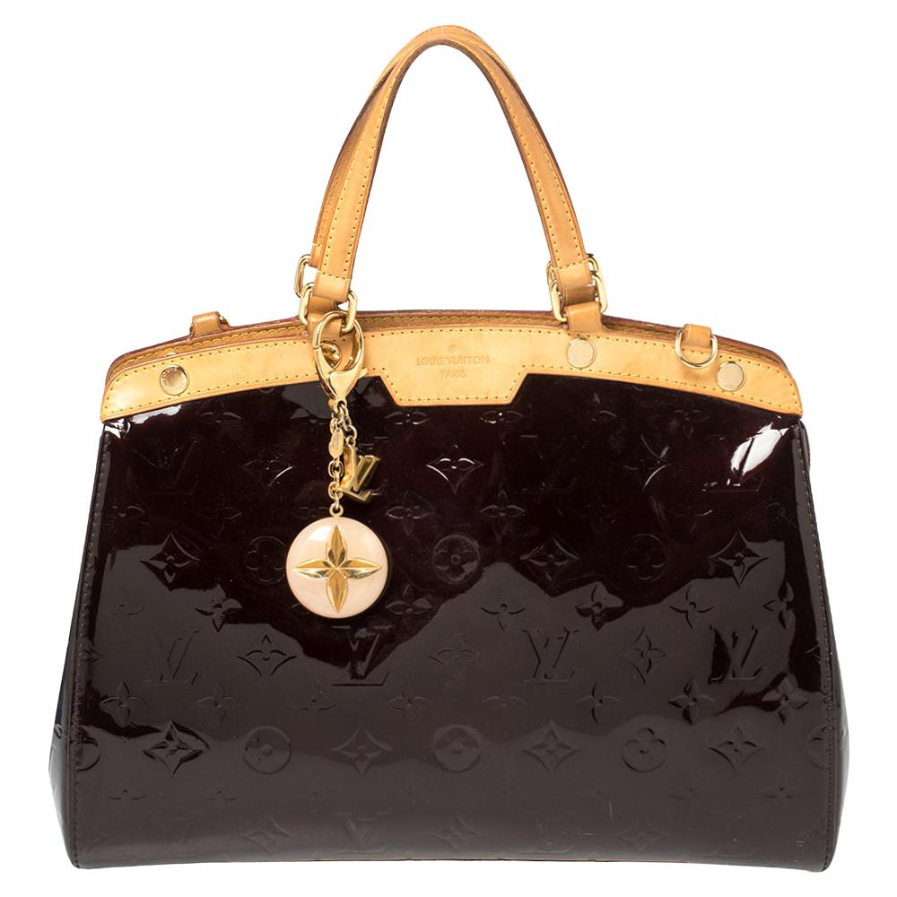 Louis Vuitton Amarante Monogram Vernis Brea MM Bag