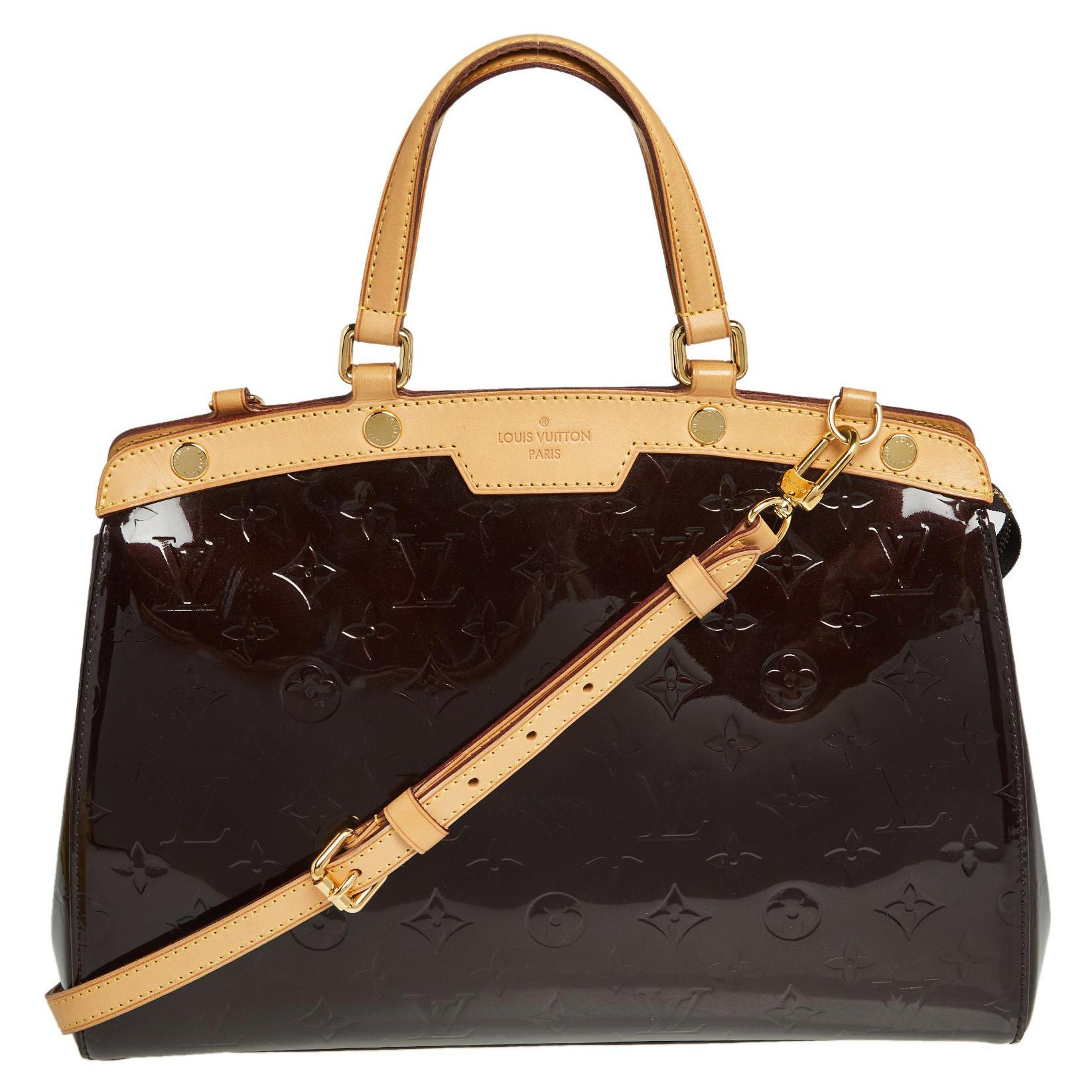 Louis Vuitton Amarante Monogram Vernis Brea MM Bag