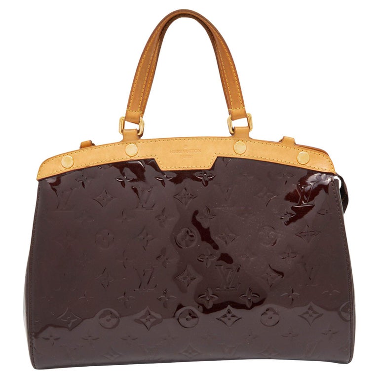 Pre-owned Louis Vuitton Amarante Monogram Vernis Sunset Boulevard Clutch  Bag In Burgundy