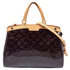 Used Louis Vuitton Amarante Monogram Vernis Brea MM Bag