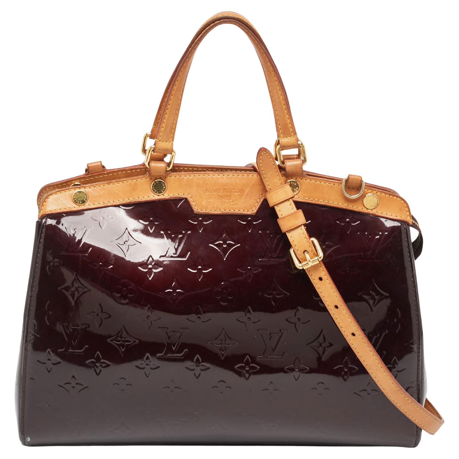 Louis Vuitton Amarante Monogram Vernis Brea MM Bag For Sale