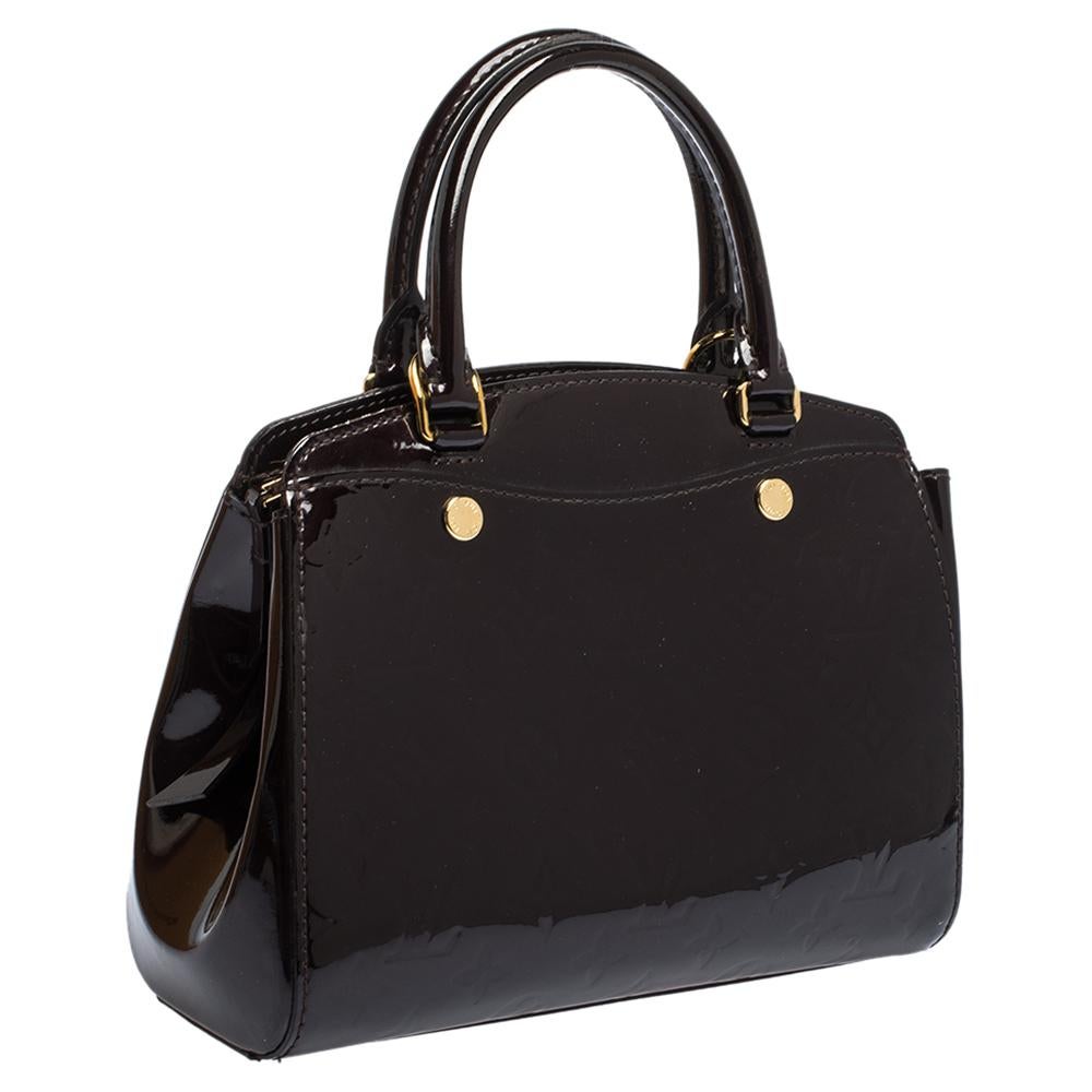 Black Louis Vuitton Amarante Monogram Vernis Brea PM NM Bag