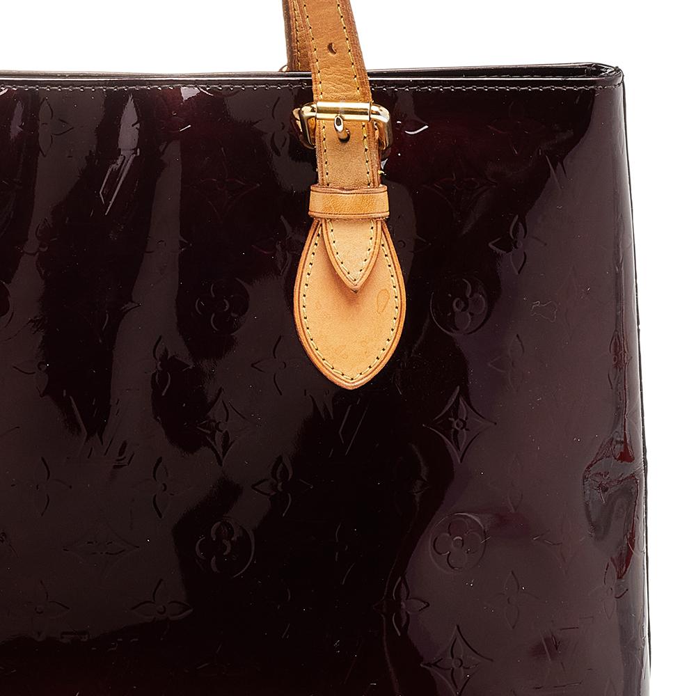Women's Louis Vuitton Amarante Monogram Vernis Brentwood Tote Bag