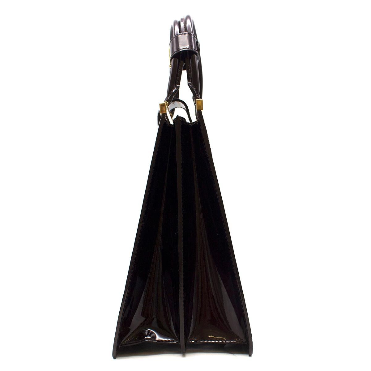 Black Louis Vuitton Amarante Monogram Vernis Deese GM Handbag