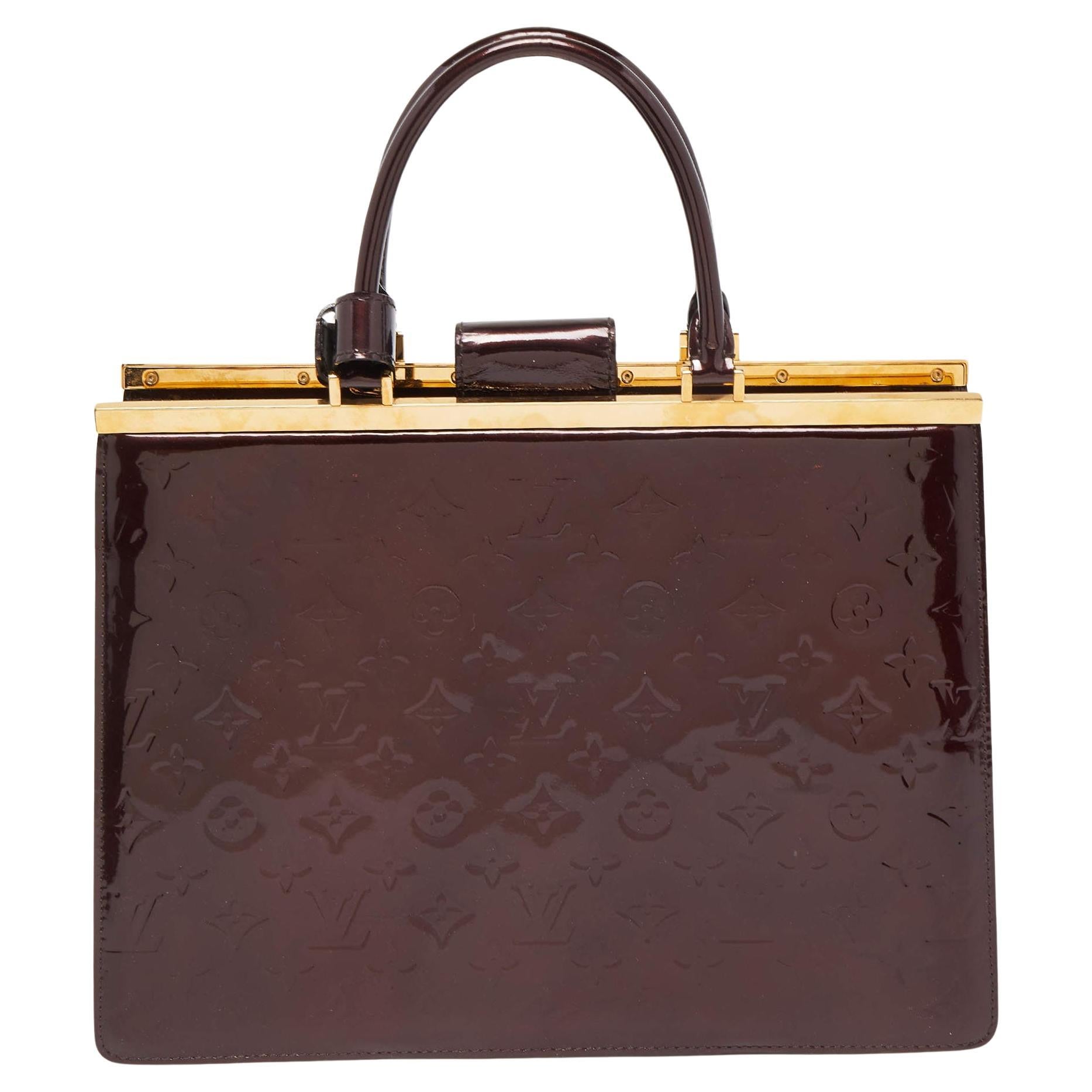 Louis Vuitton Amarante Monogram Vernis Deesse GM Bag For Sale