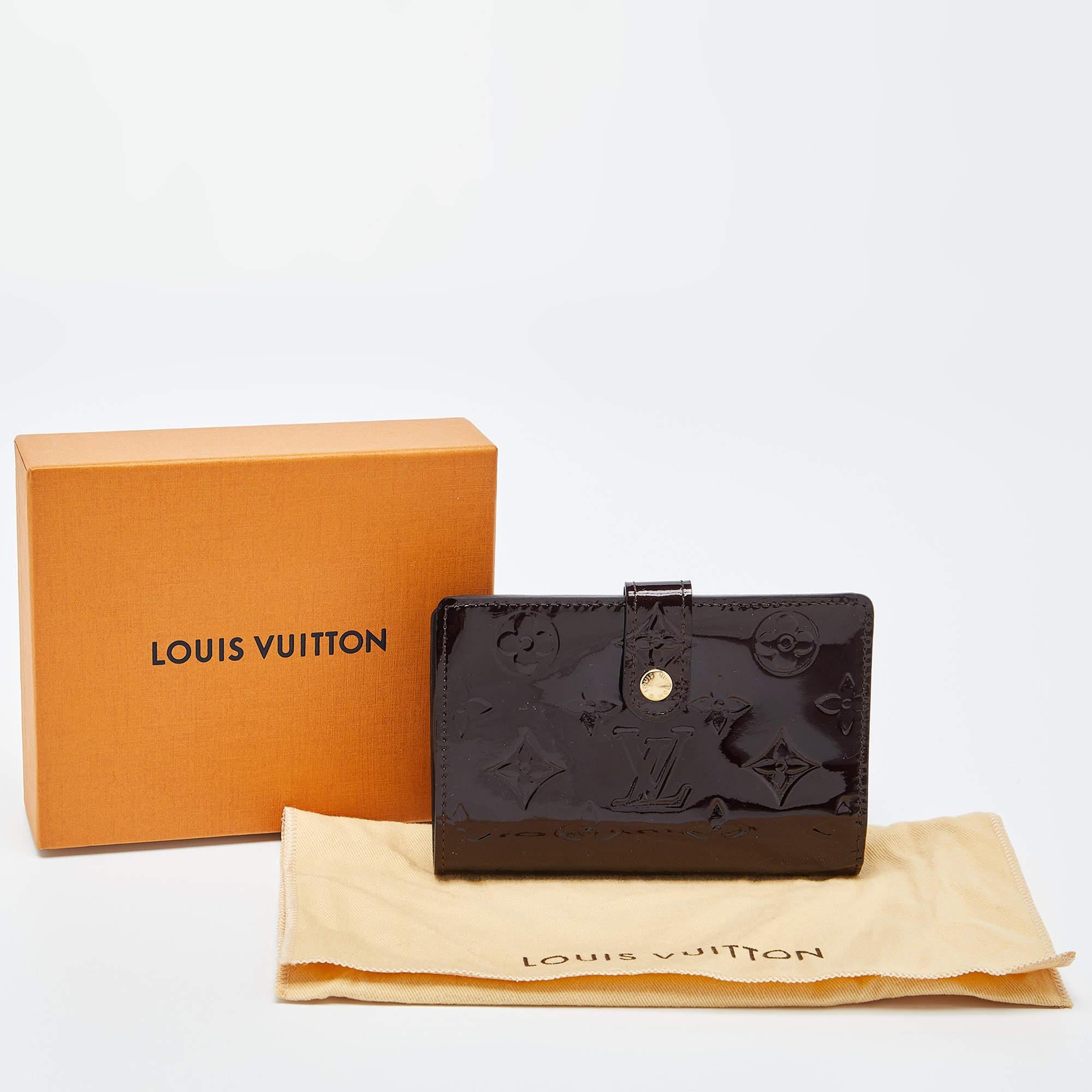 Louis Vuitton Amarante Monogram Vernis French Wallet For Sale 6