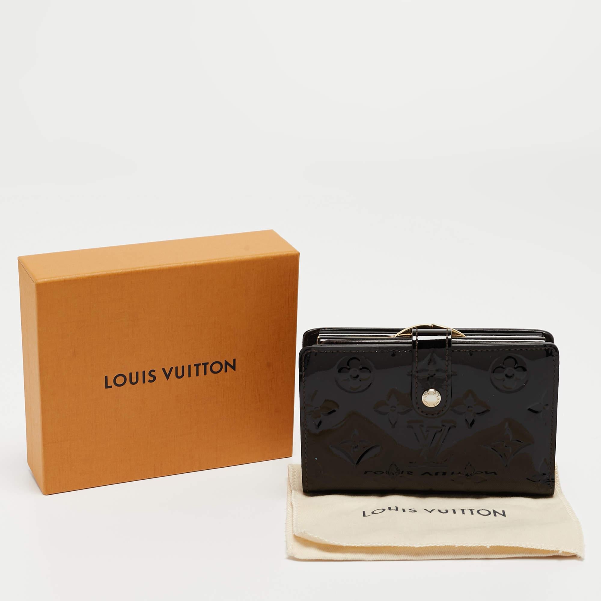 Louis Vuitton Amarante Monogram Vernis French Wallet For Sale 11