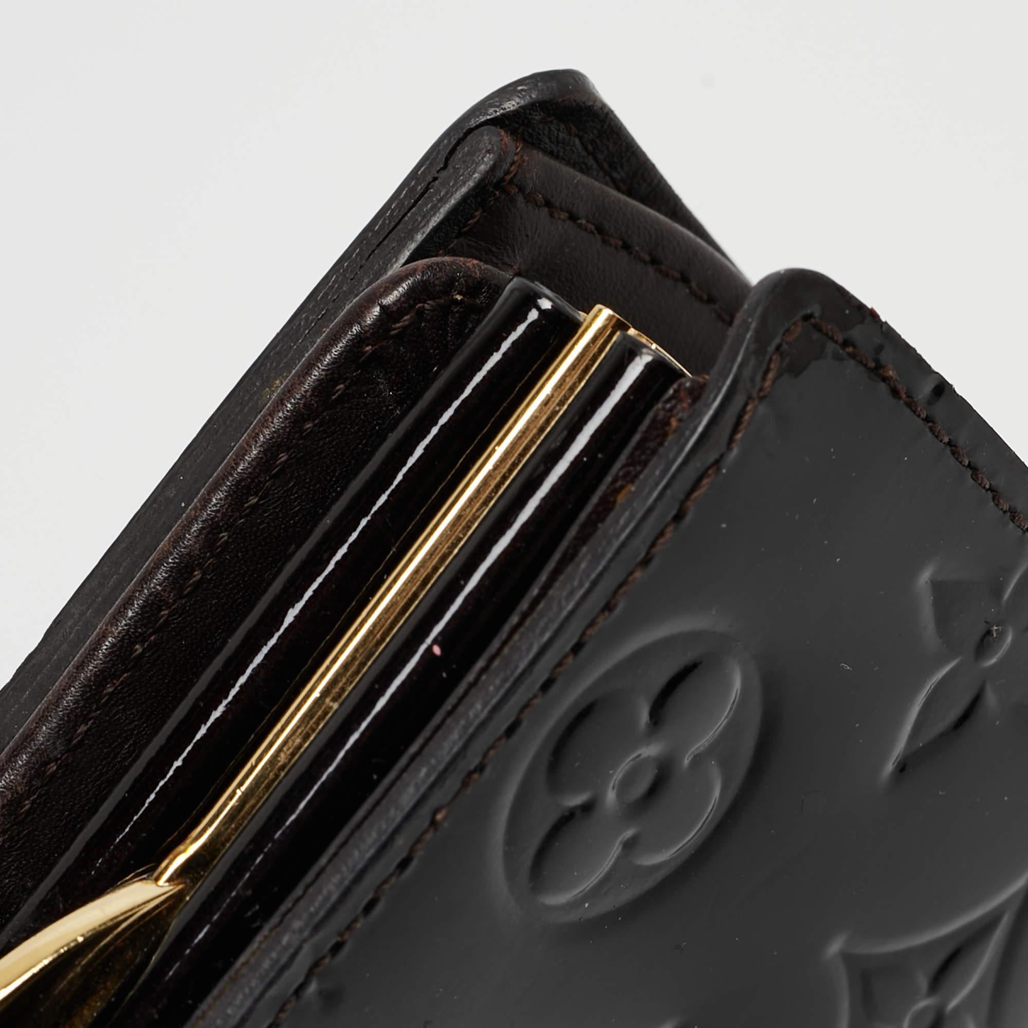 Louis Vuitton Amarante Monogram Vernis French Wallet For Sale 4